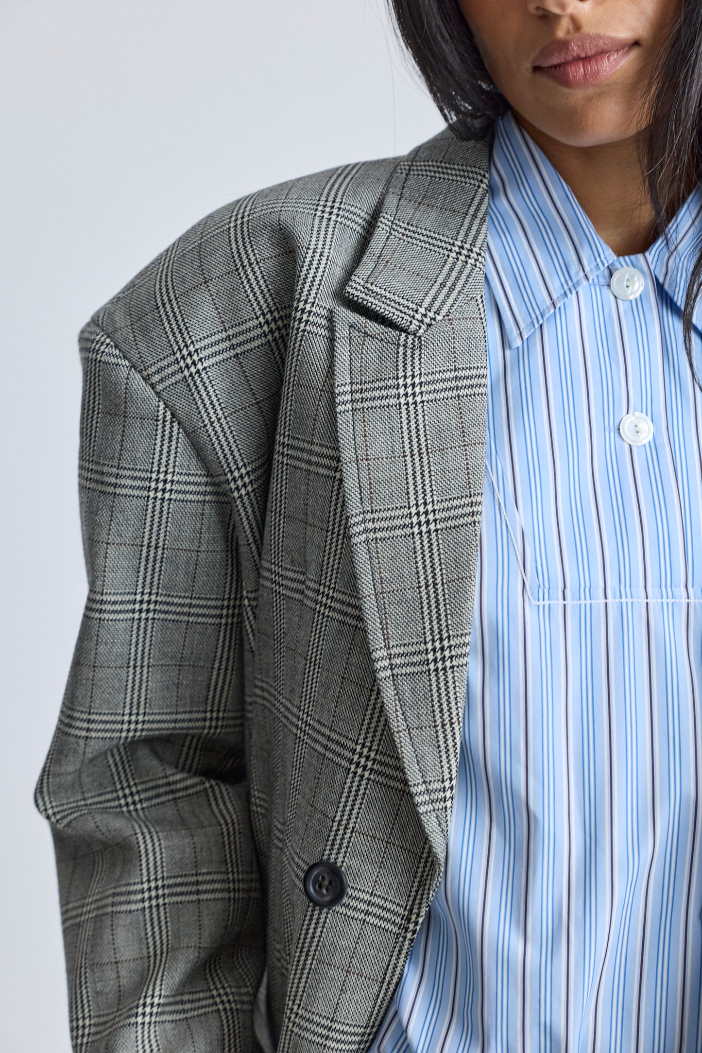 Prince Of Wales Oversized Blazer