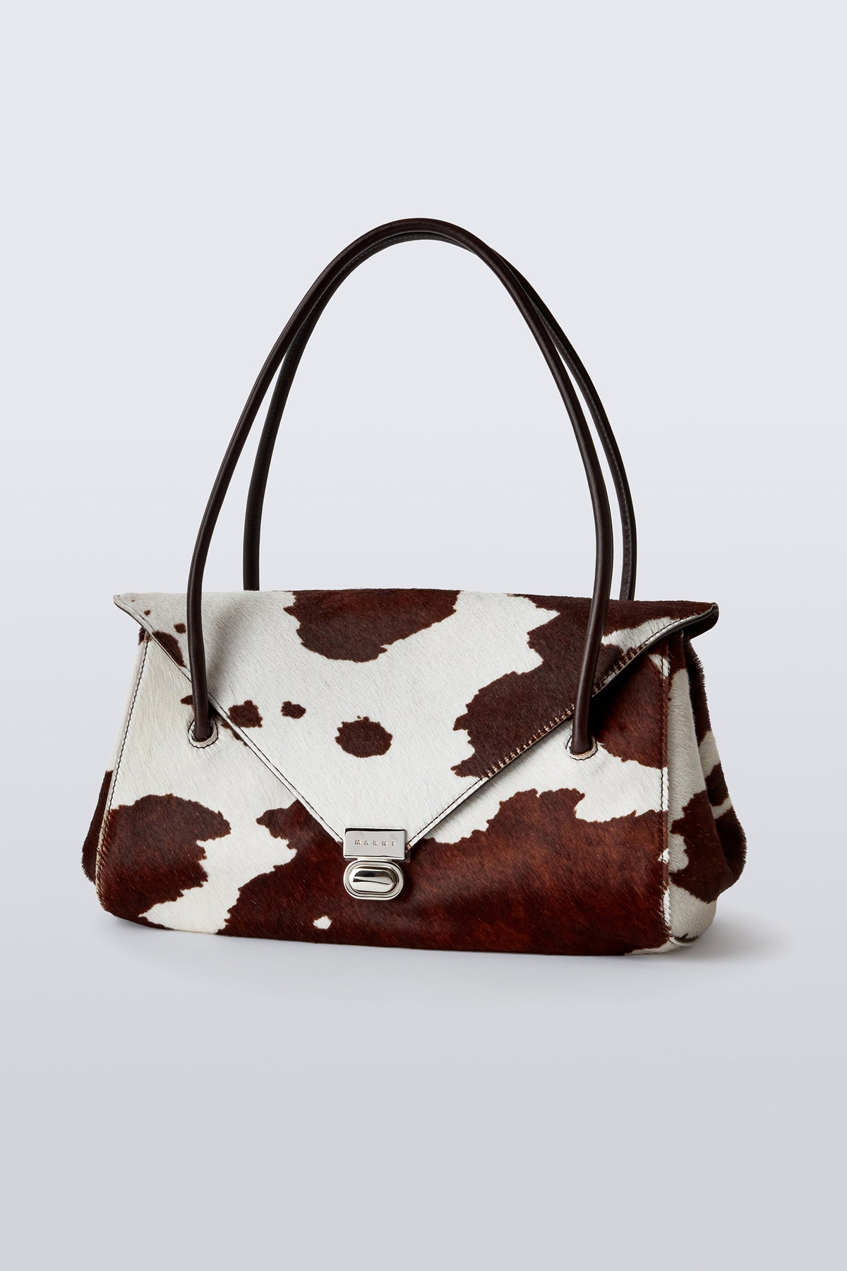 Cow-print Ponyhair Shoulder Bag