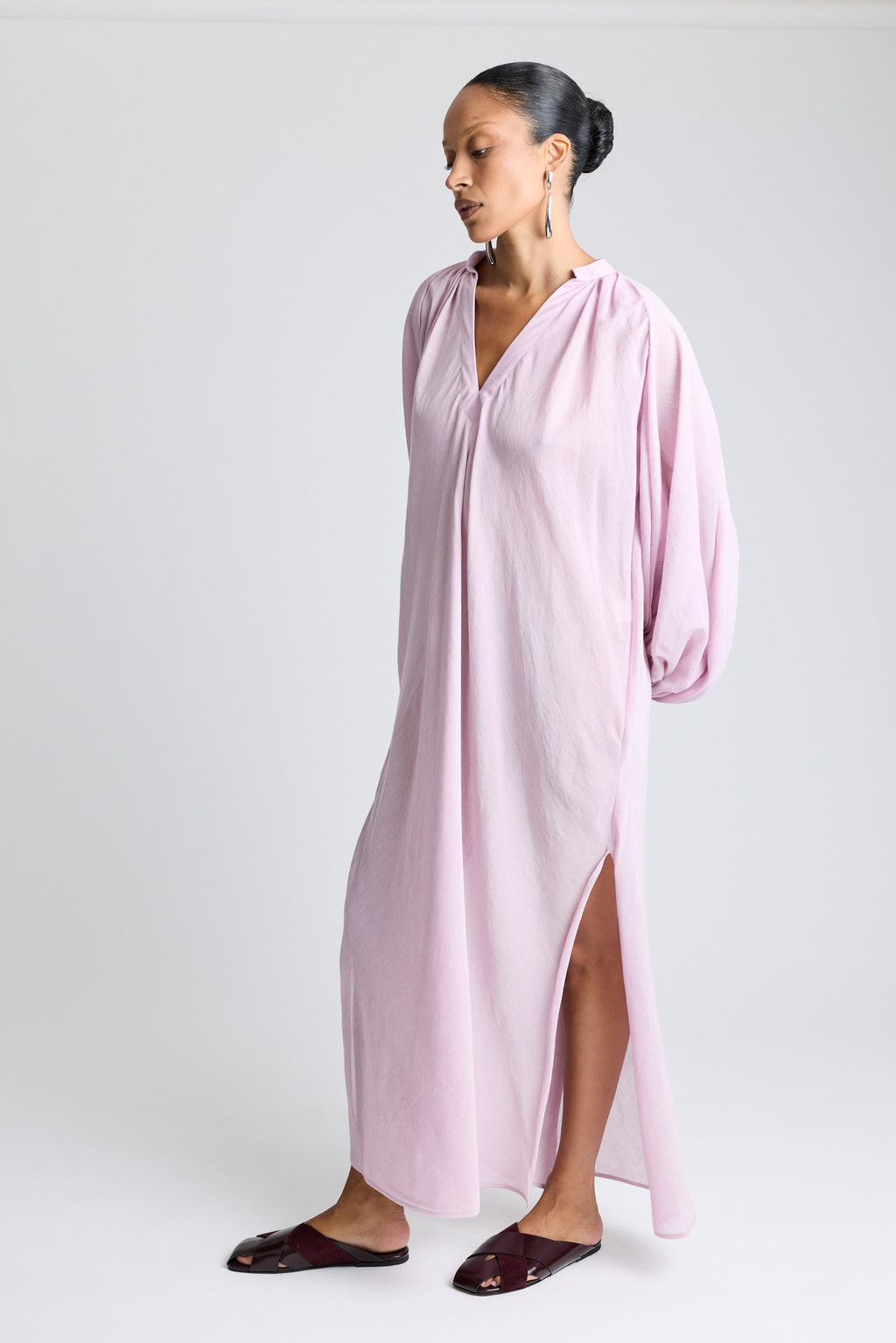 The V-Neck Touareg Dress - Lavender