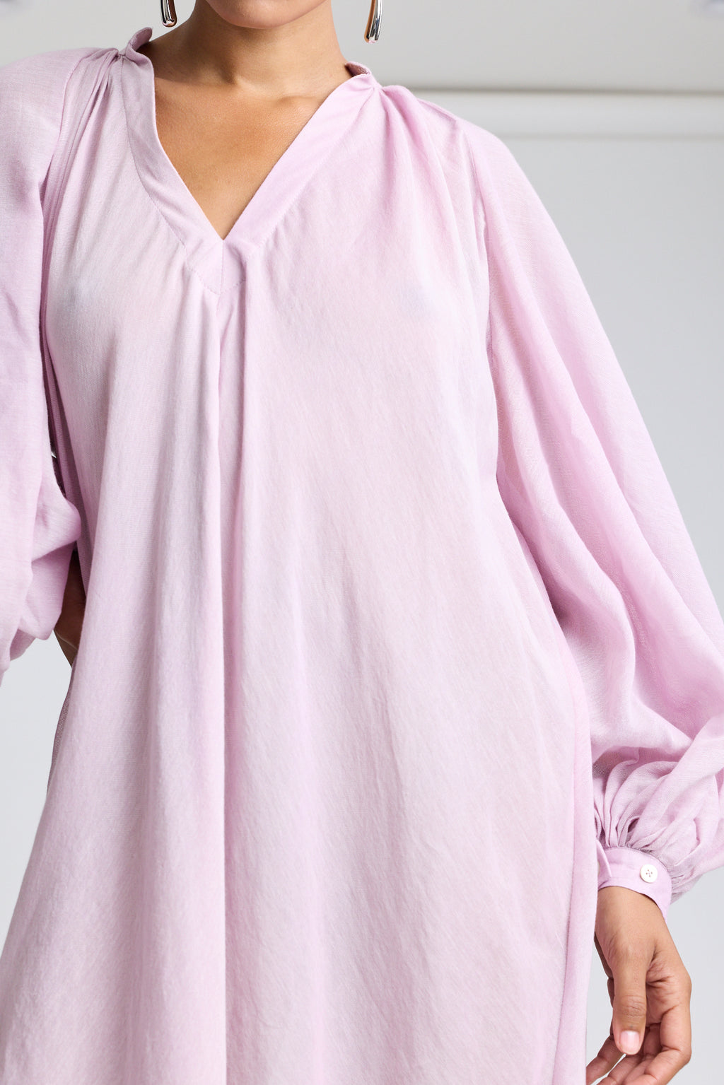 The V-Neck Touareg Dress - Lavender