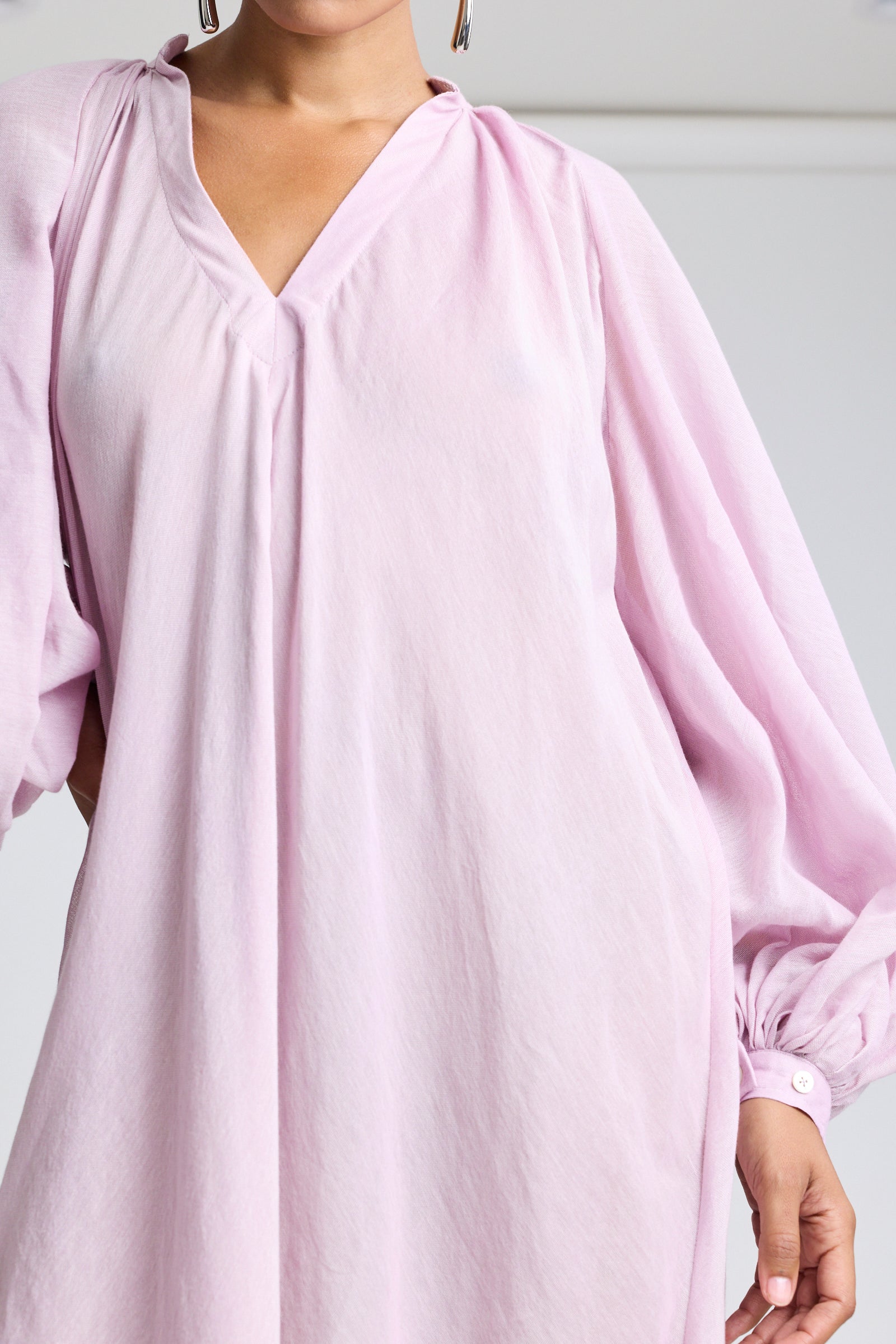 The V-Neck Touareg Dress - Lavender