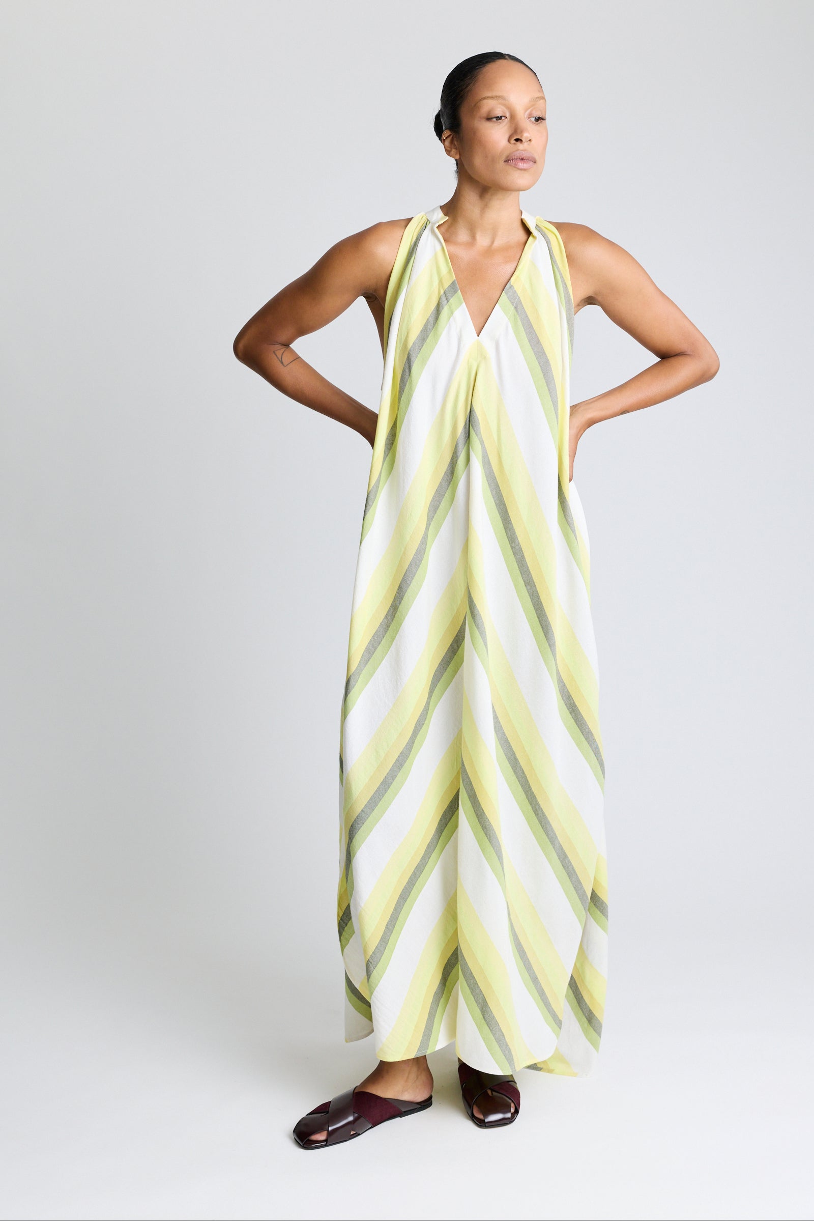 The Halter Dress - Striped