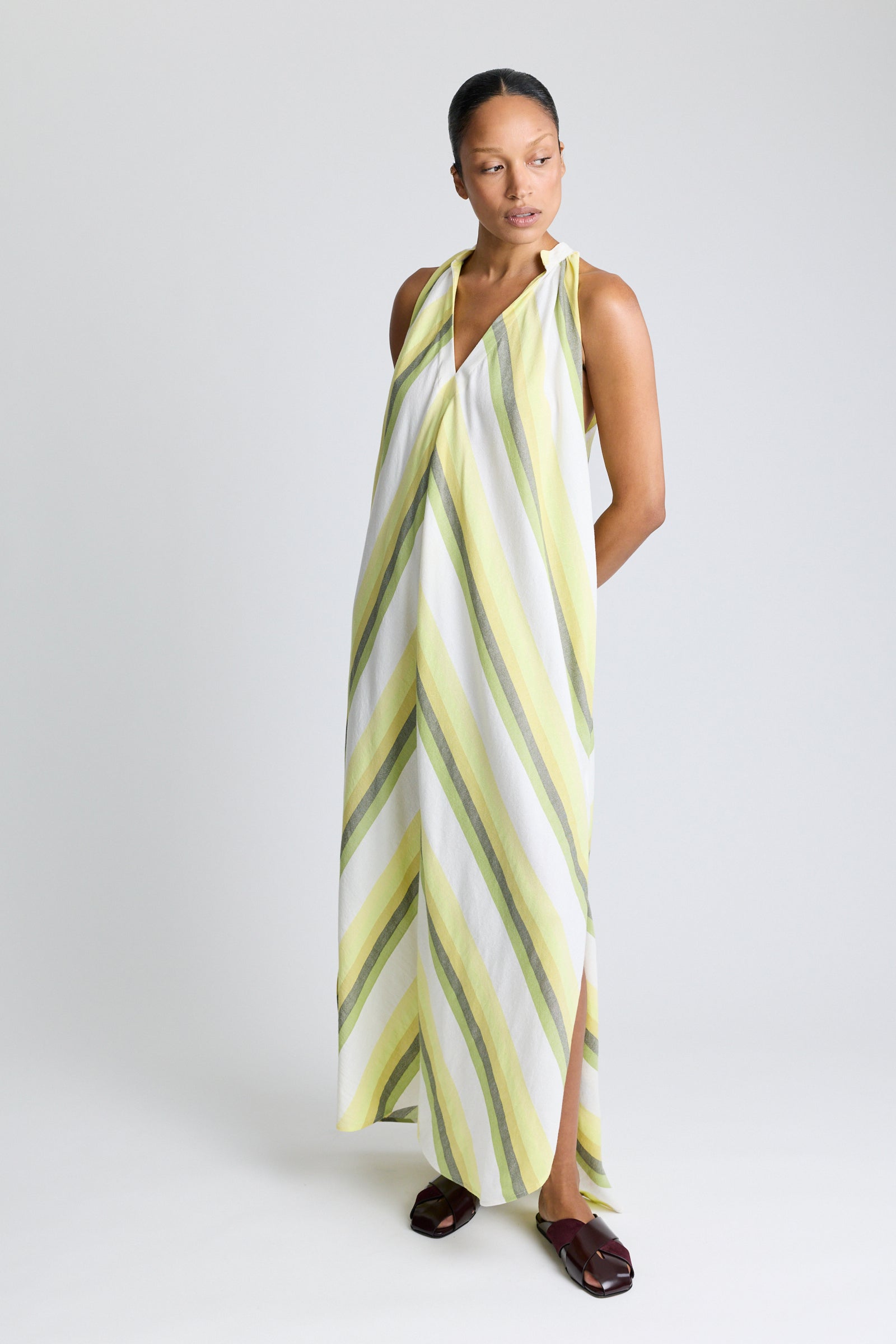 The Halter Dress - Striped