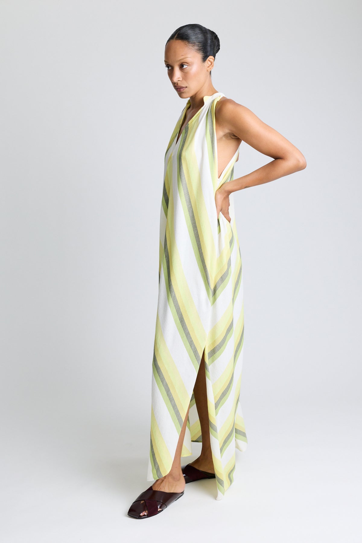 The Halter Dress - Striped
