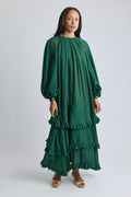 The Tiered Touareg Dress - Pine