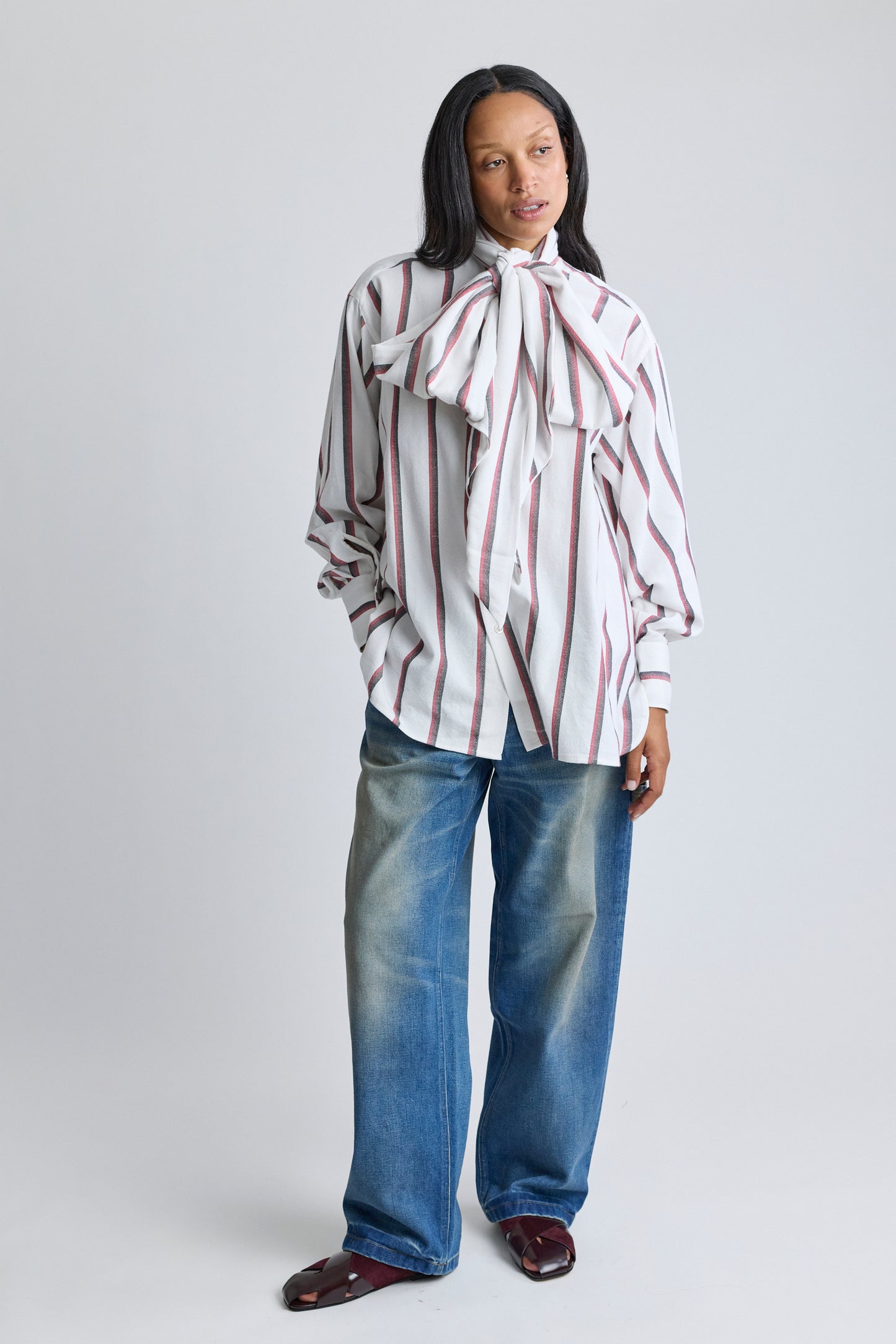 The Scarf Blouse - Stripe
