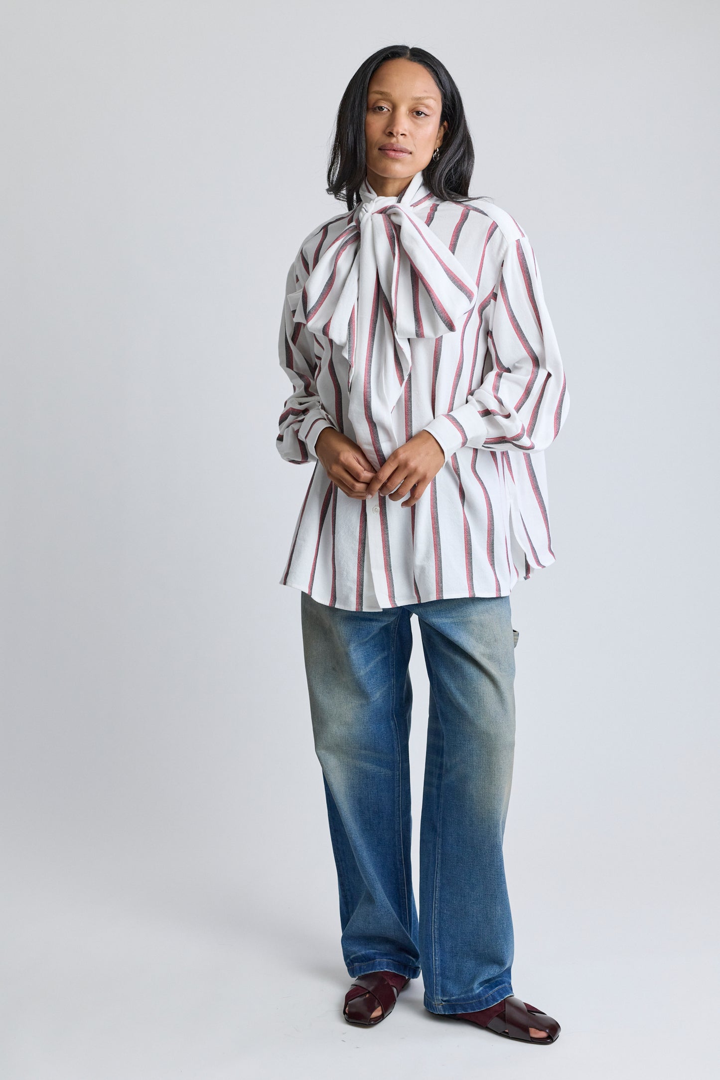 The Scarf Blouse - Stripe