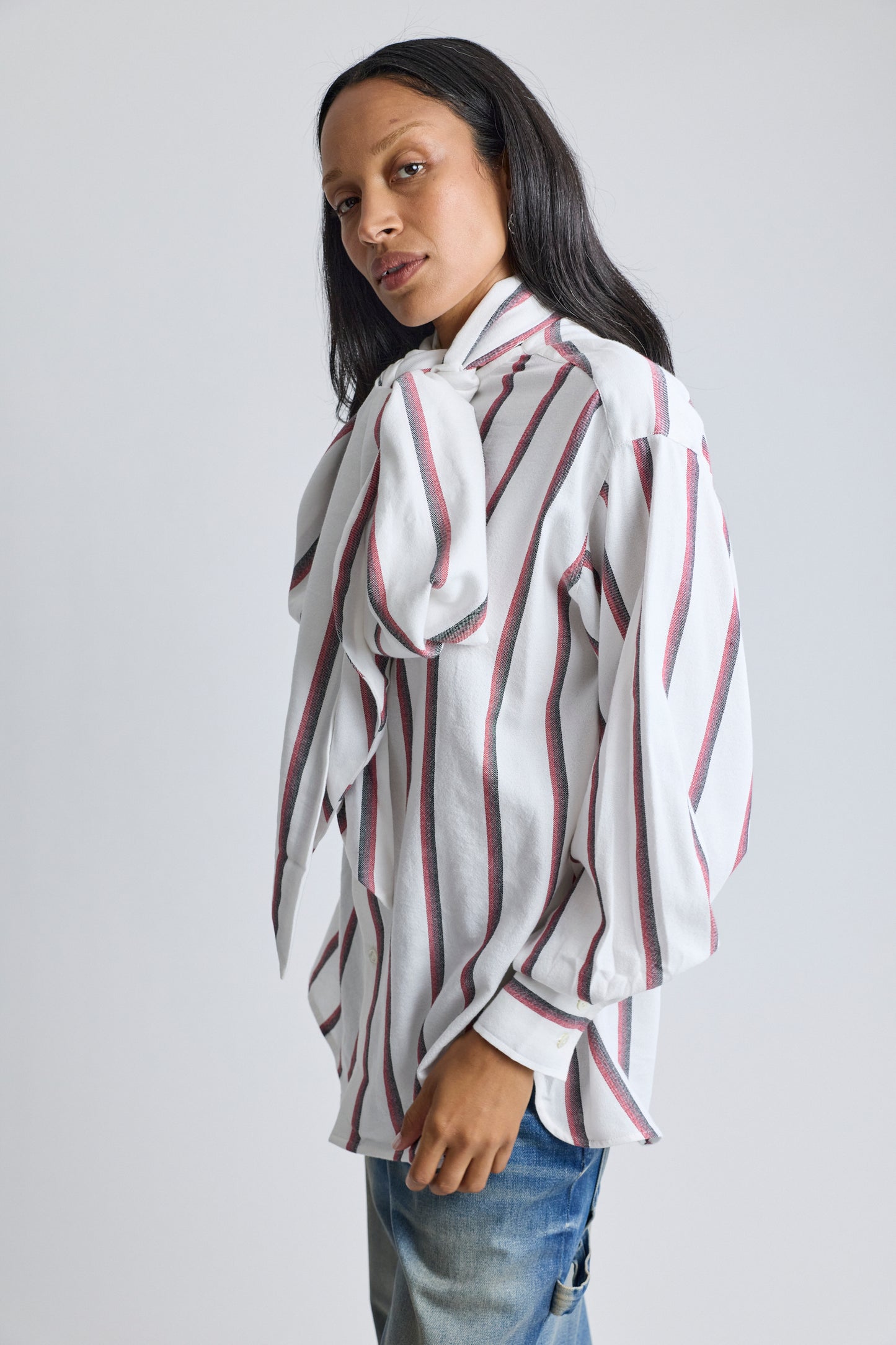 The Scarf Blouse - Stripe