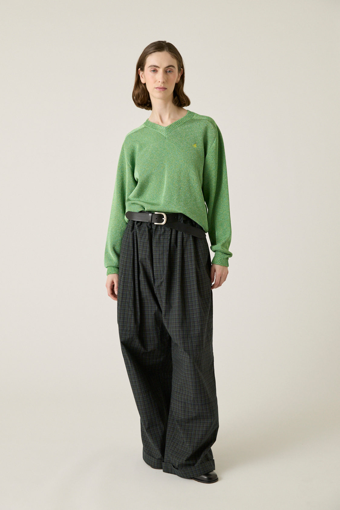 V-Neck Sweater - Green