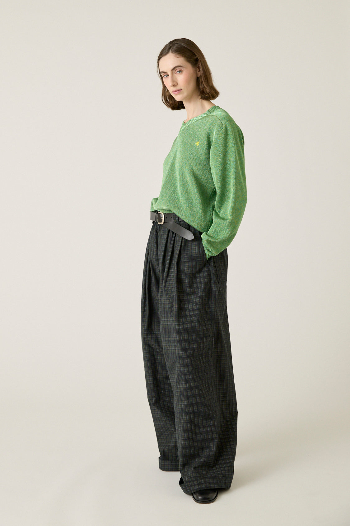 V-Neck Sweater - Green