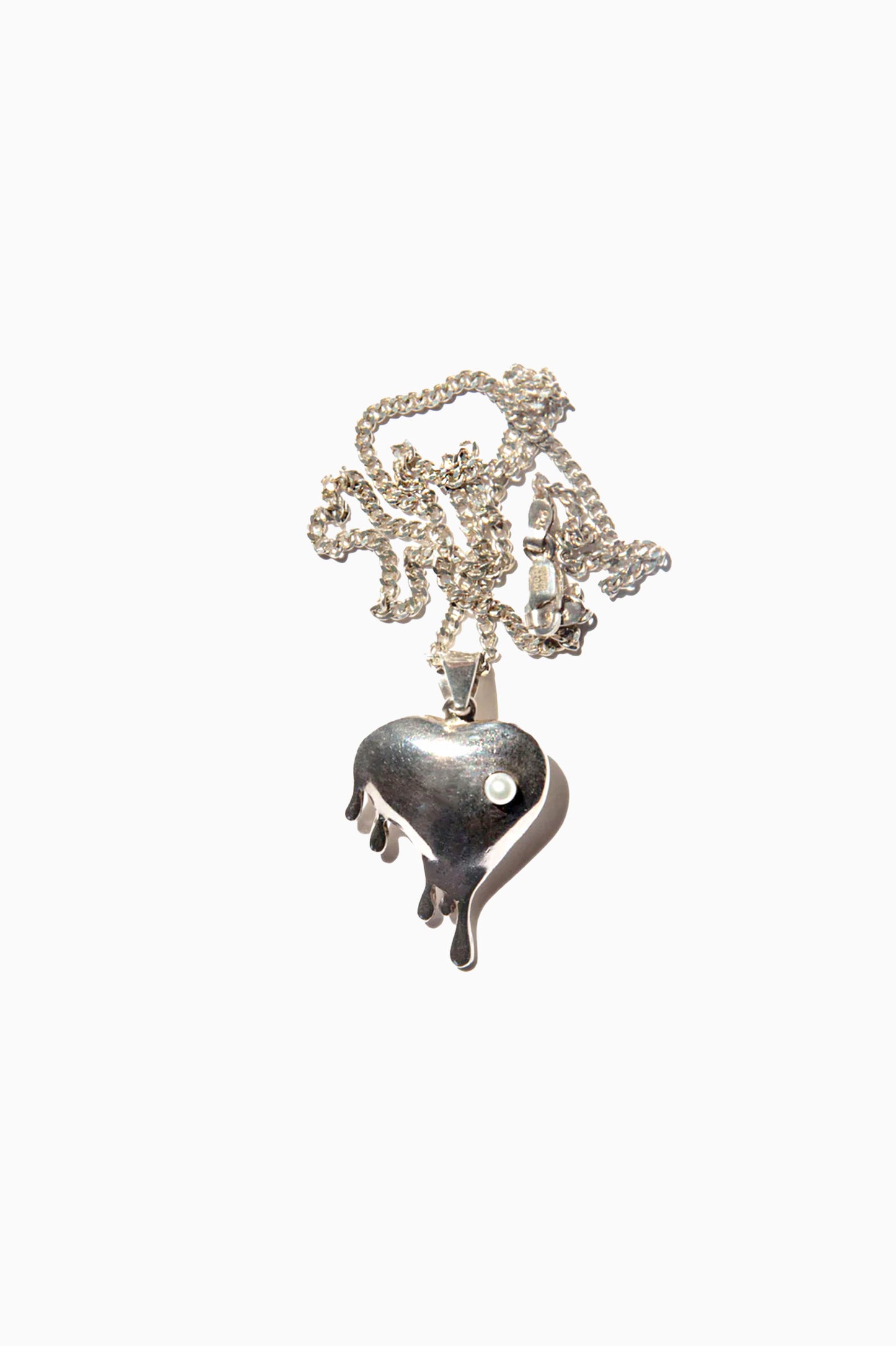 Heart Melt Necklace - Silver