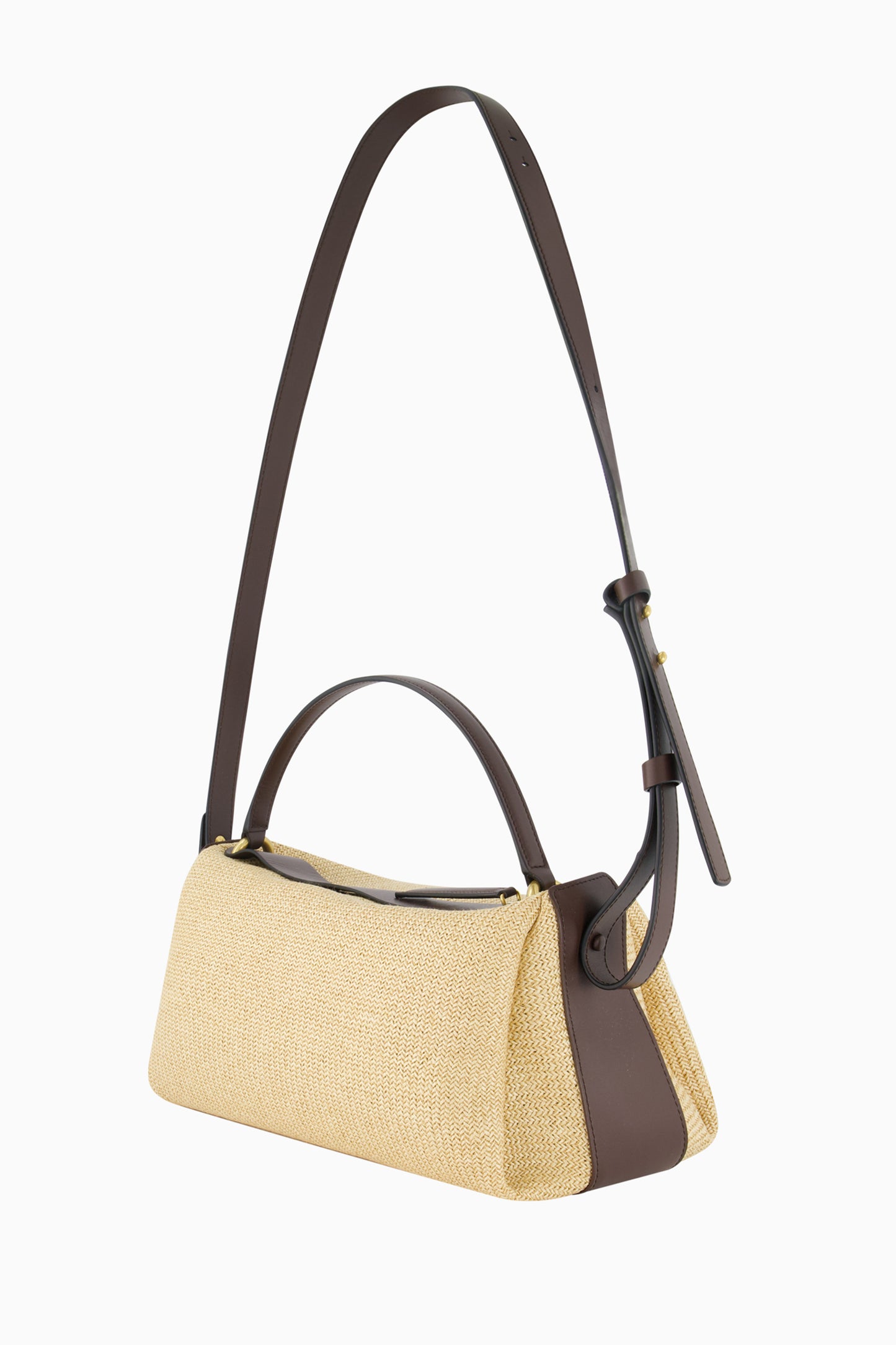 Scorpius Bag - Raffia & Dark Chocolate