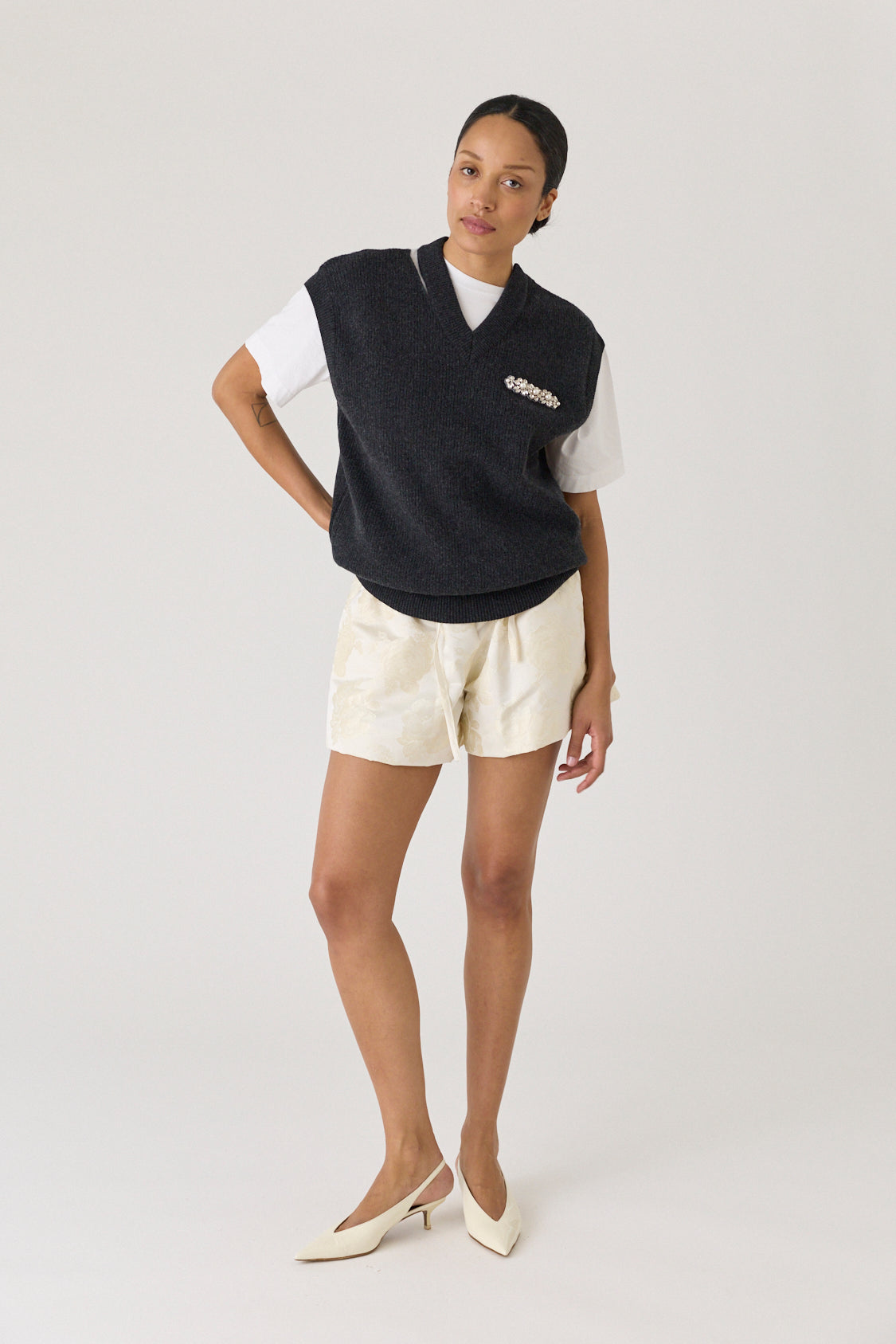 Elasticated Rose Shorts