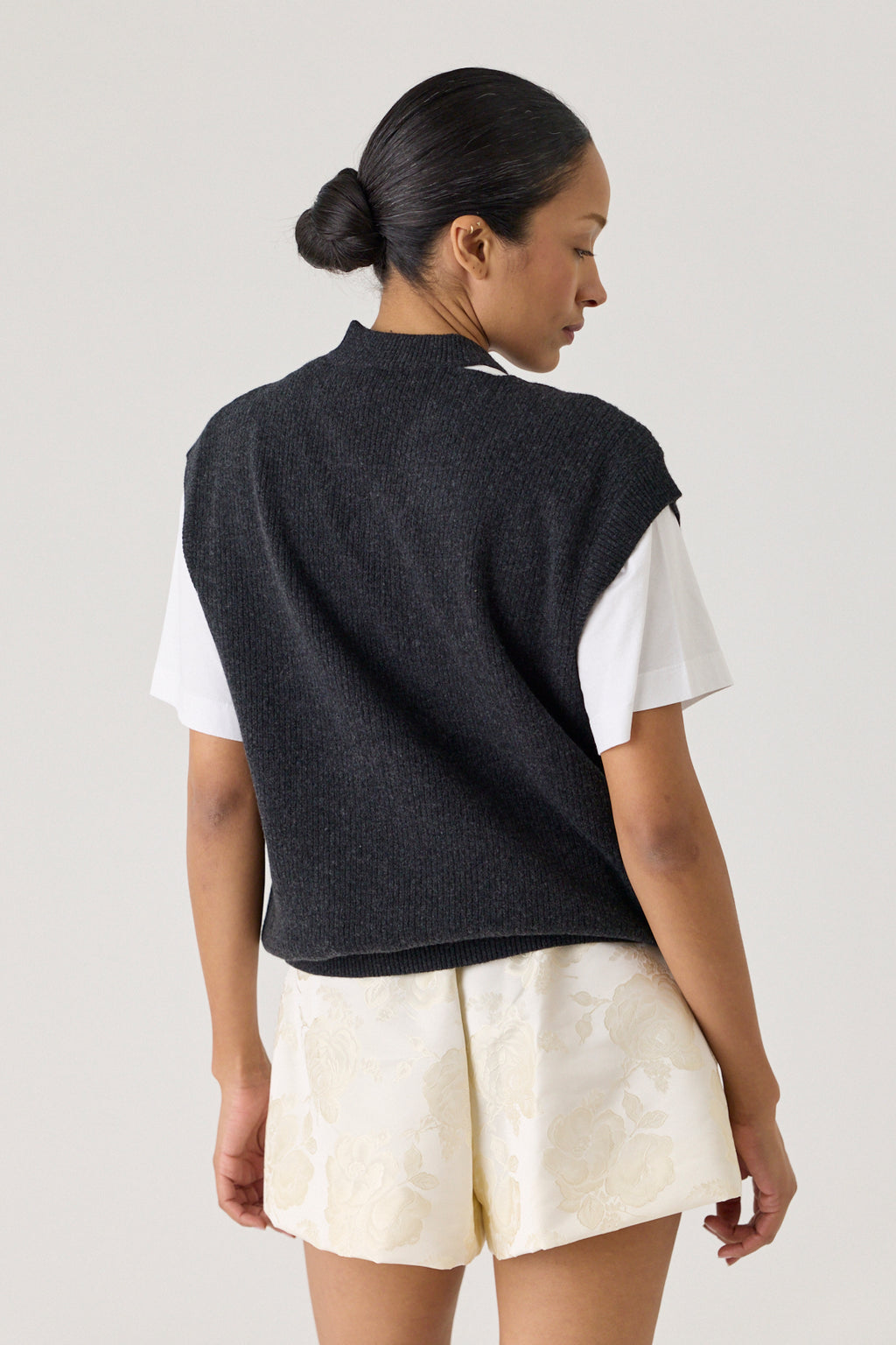 Seam Bite Vest with Embellishments
