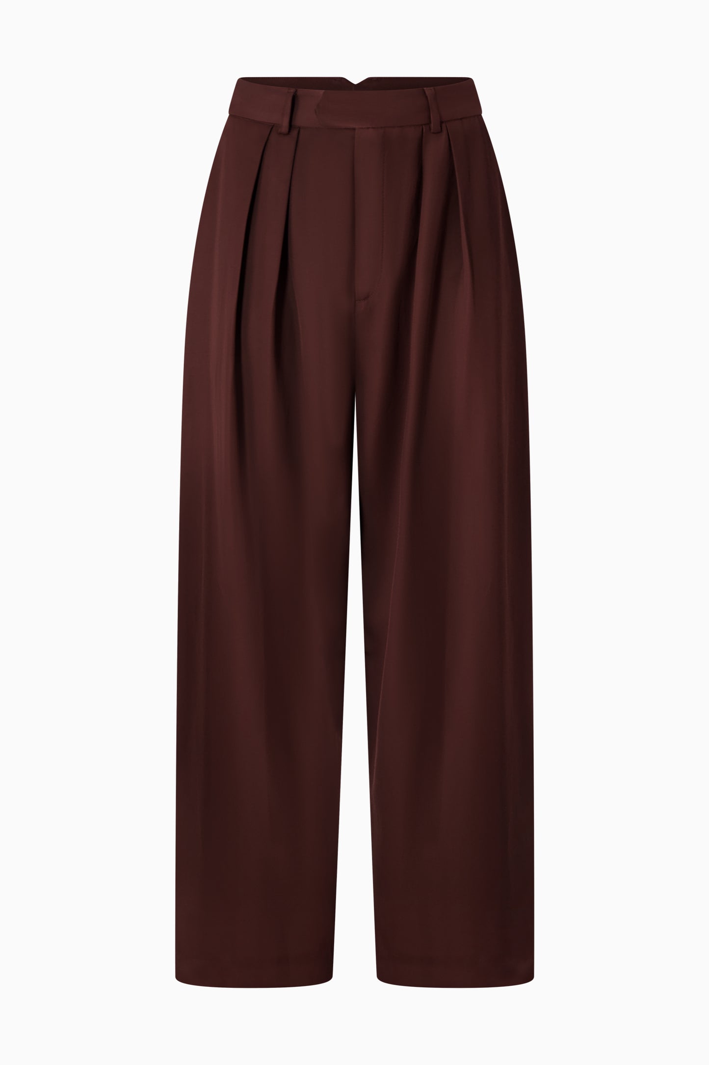 Wide Leg Pleated Trousers