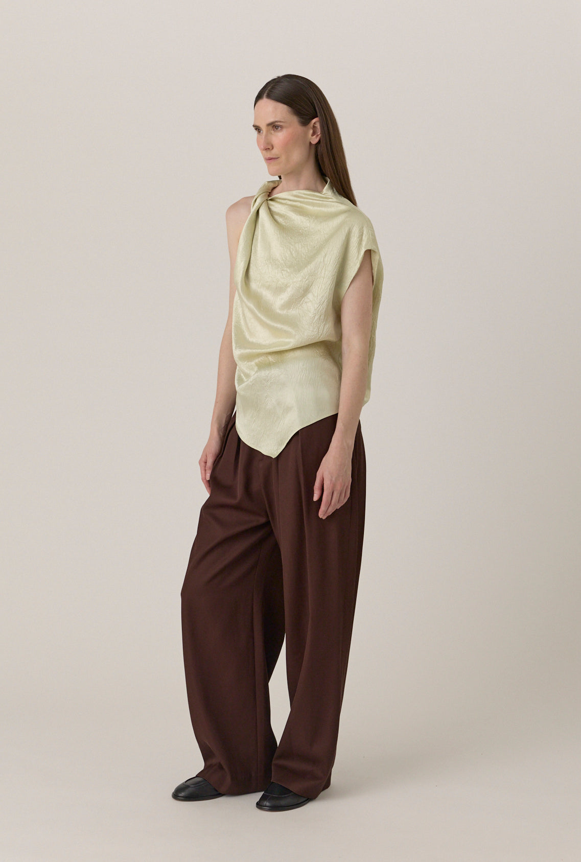 Twist Shoulder Top - Pistachio