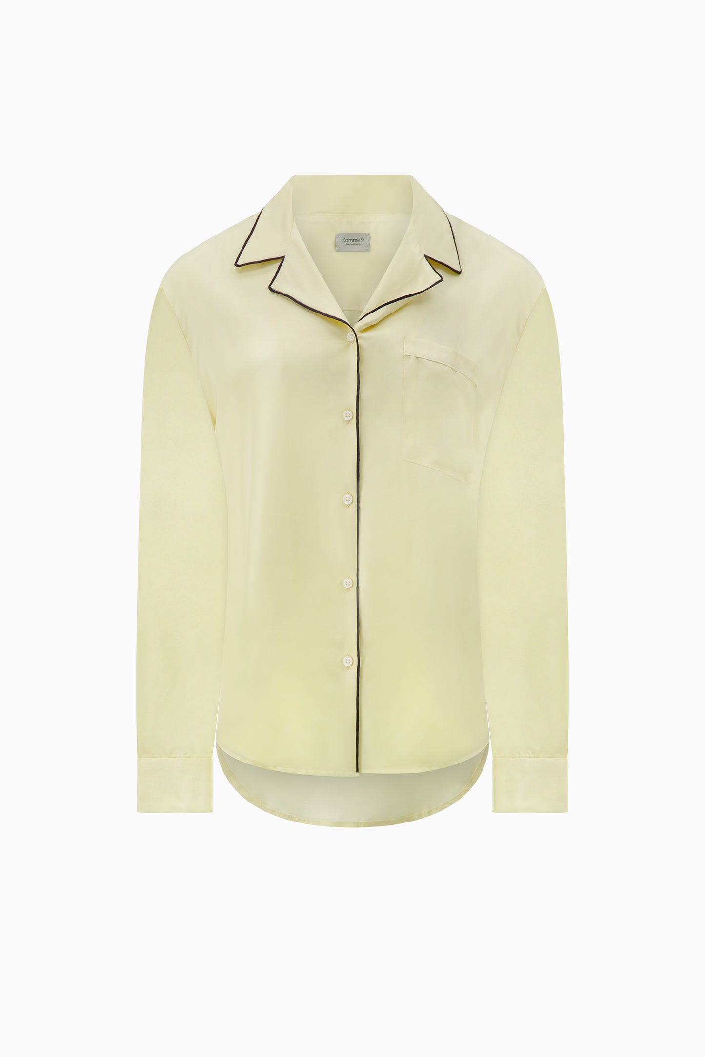 Notched Collar Shirt Piped - Butter