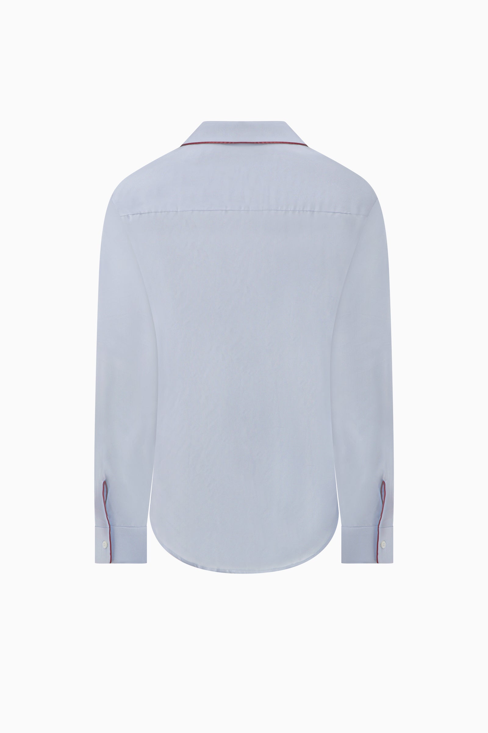 Notched Collar Shirt Piped - Glacier