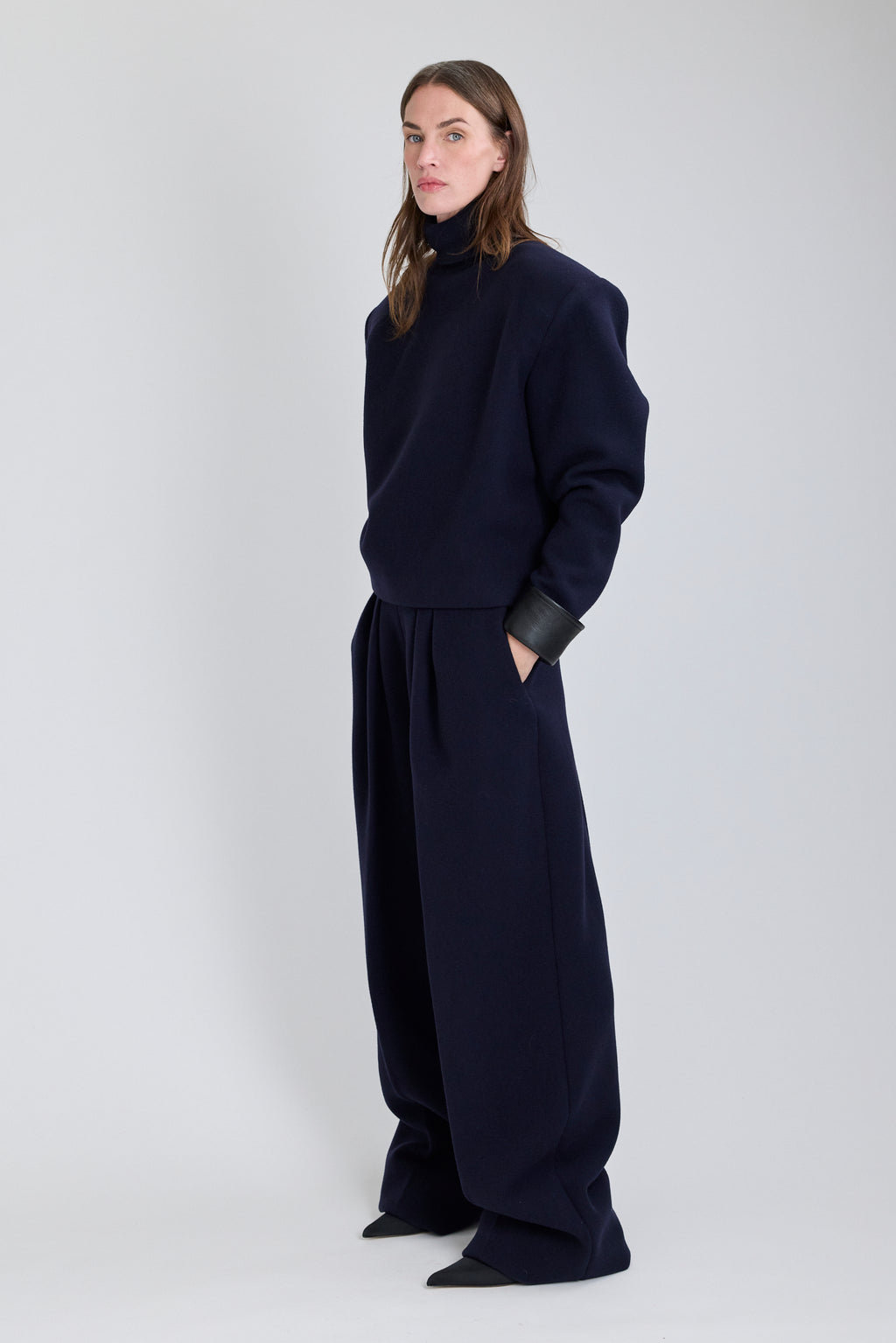 Tailored Trousers - Dark Navy