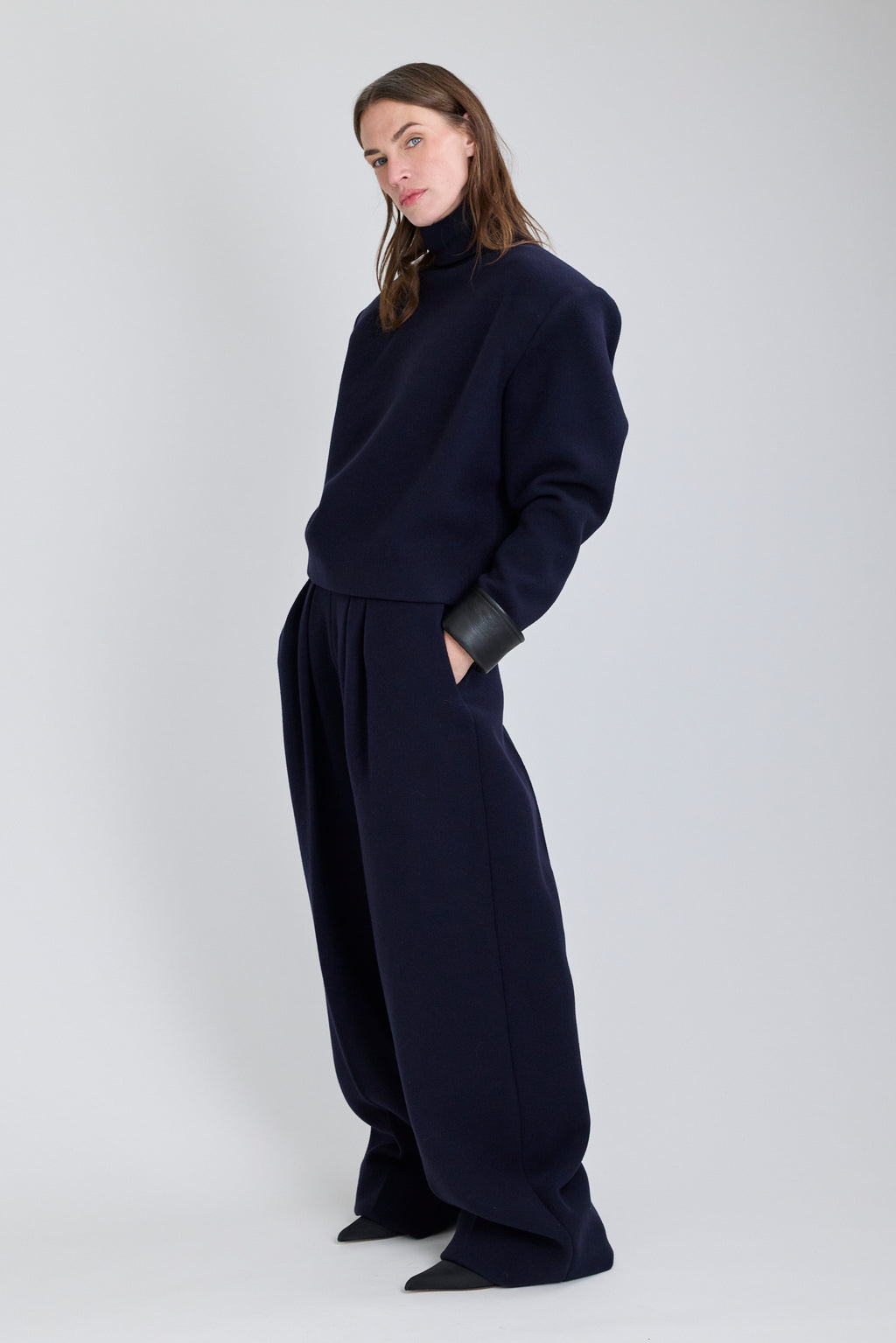 Tailored Trousers - Dark Navy