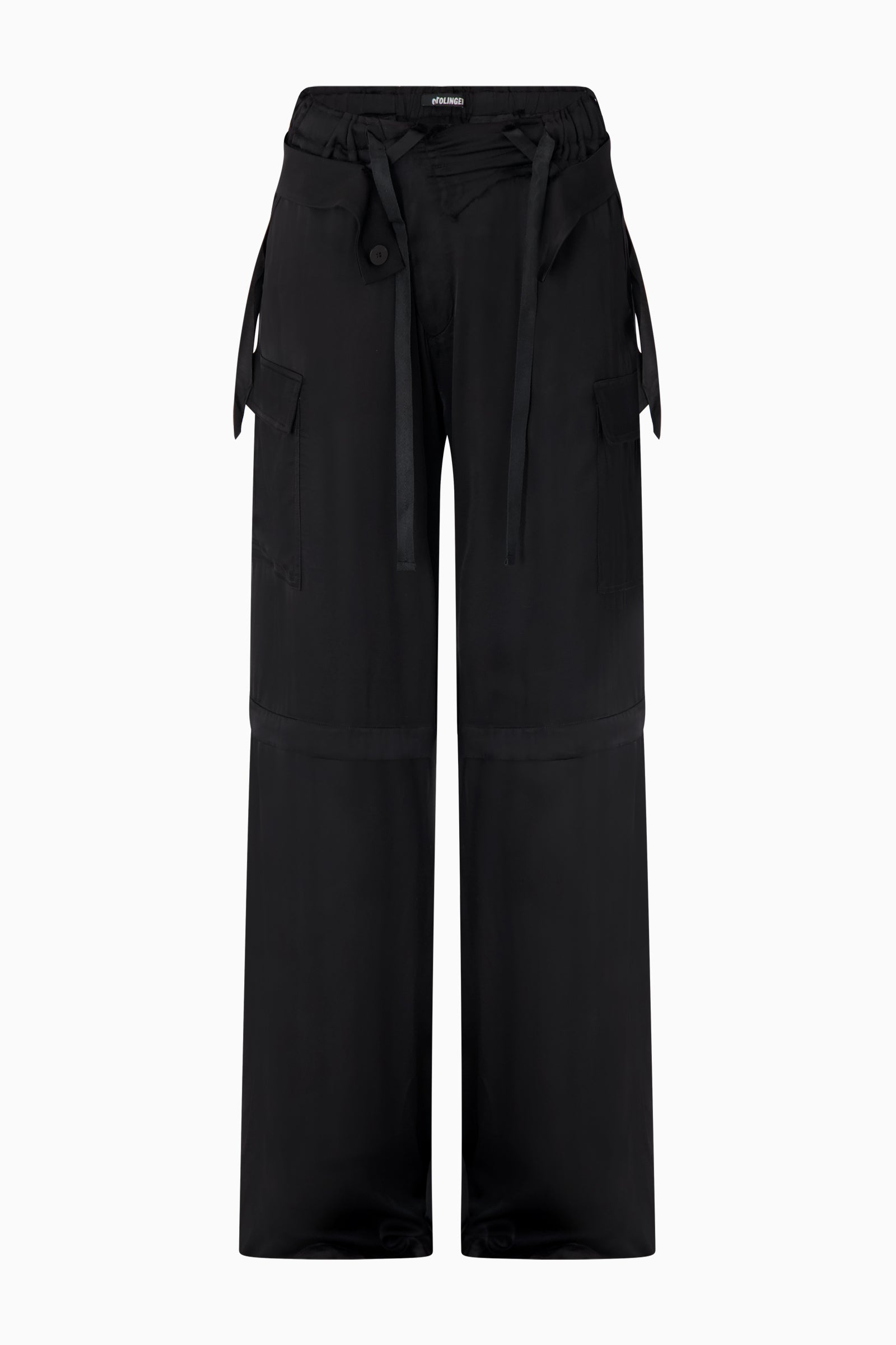 Baggy Satin Cargo Pants