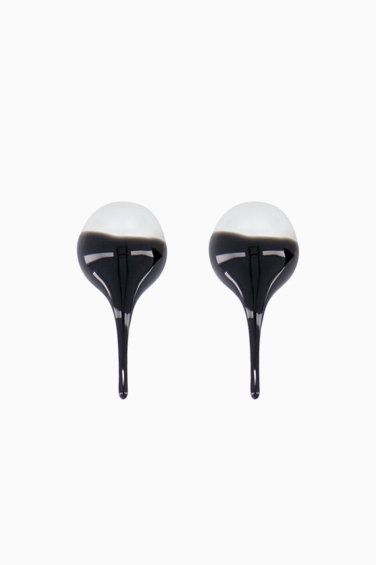 Dipped Pearl Studs - Black