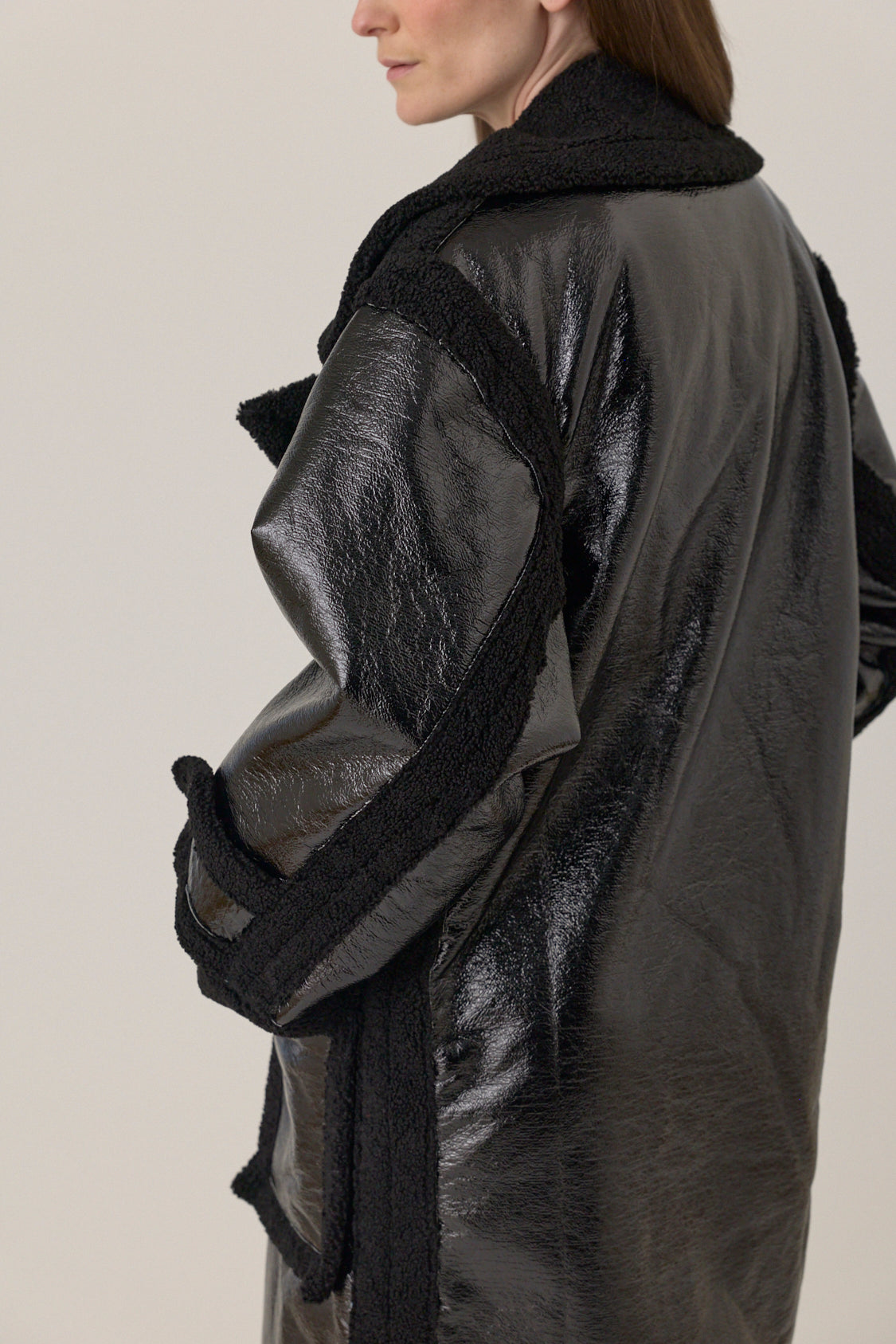 Shearling Oversized Split Coat