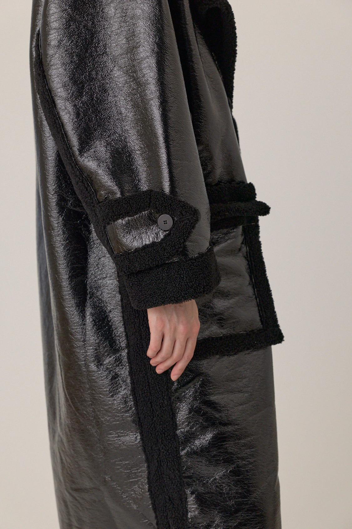 Shearling Oversized Split Coat