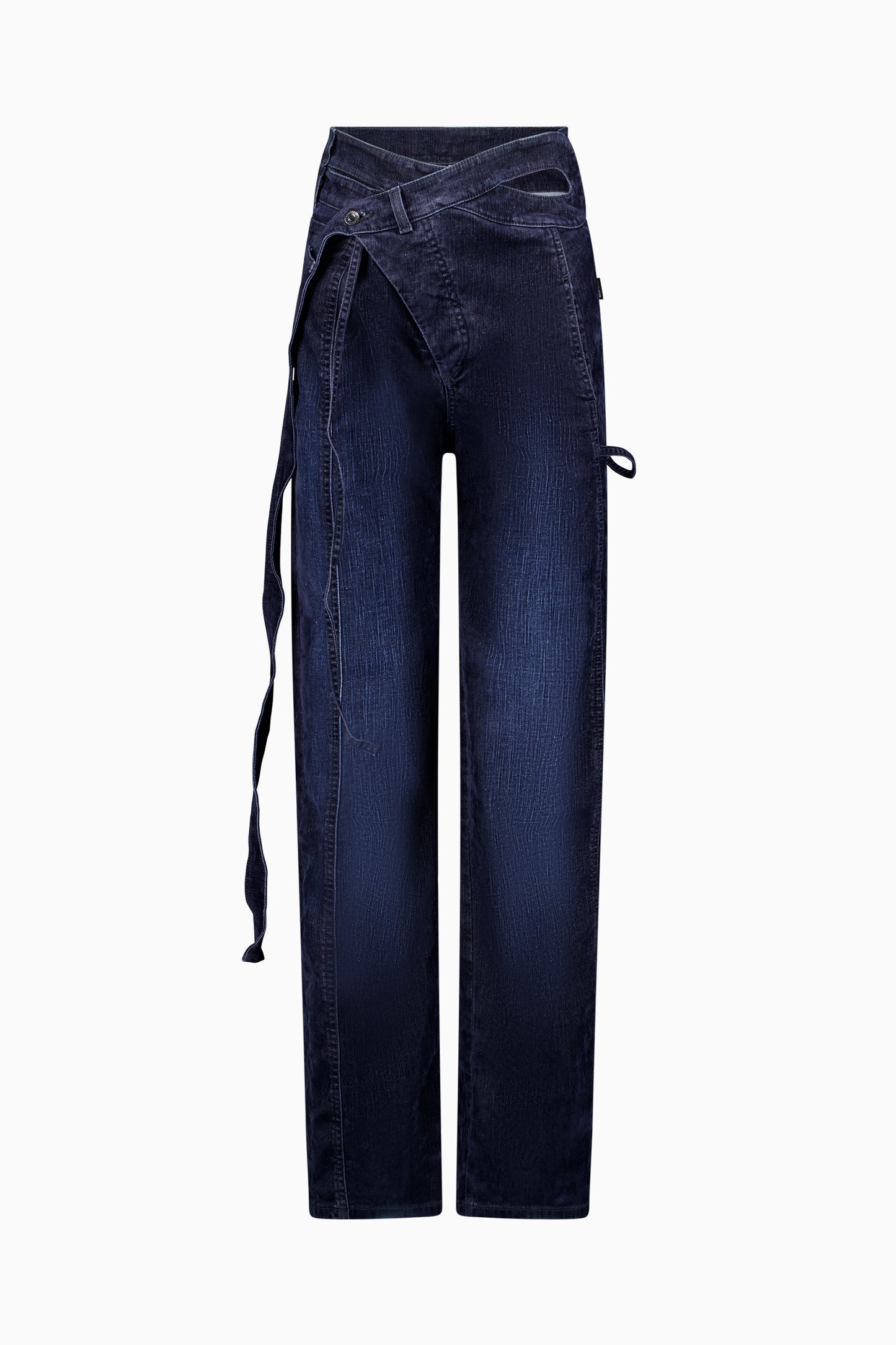 Velvet Denim Wrap Jeans