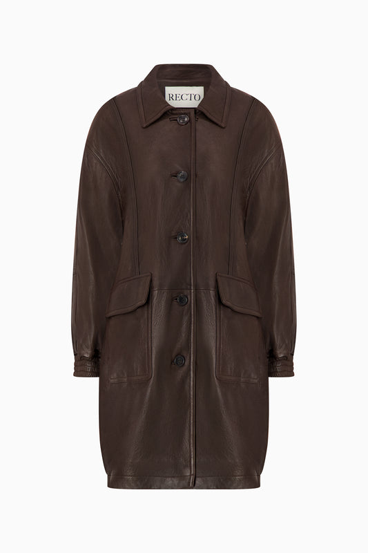Oversized Leather Coat