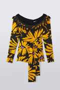 Balenciaga Graphic Silk Blouse