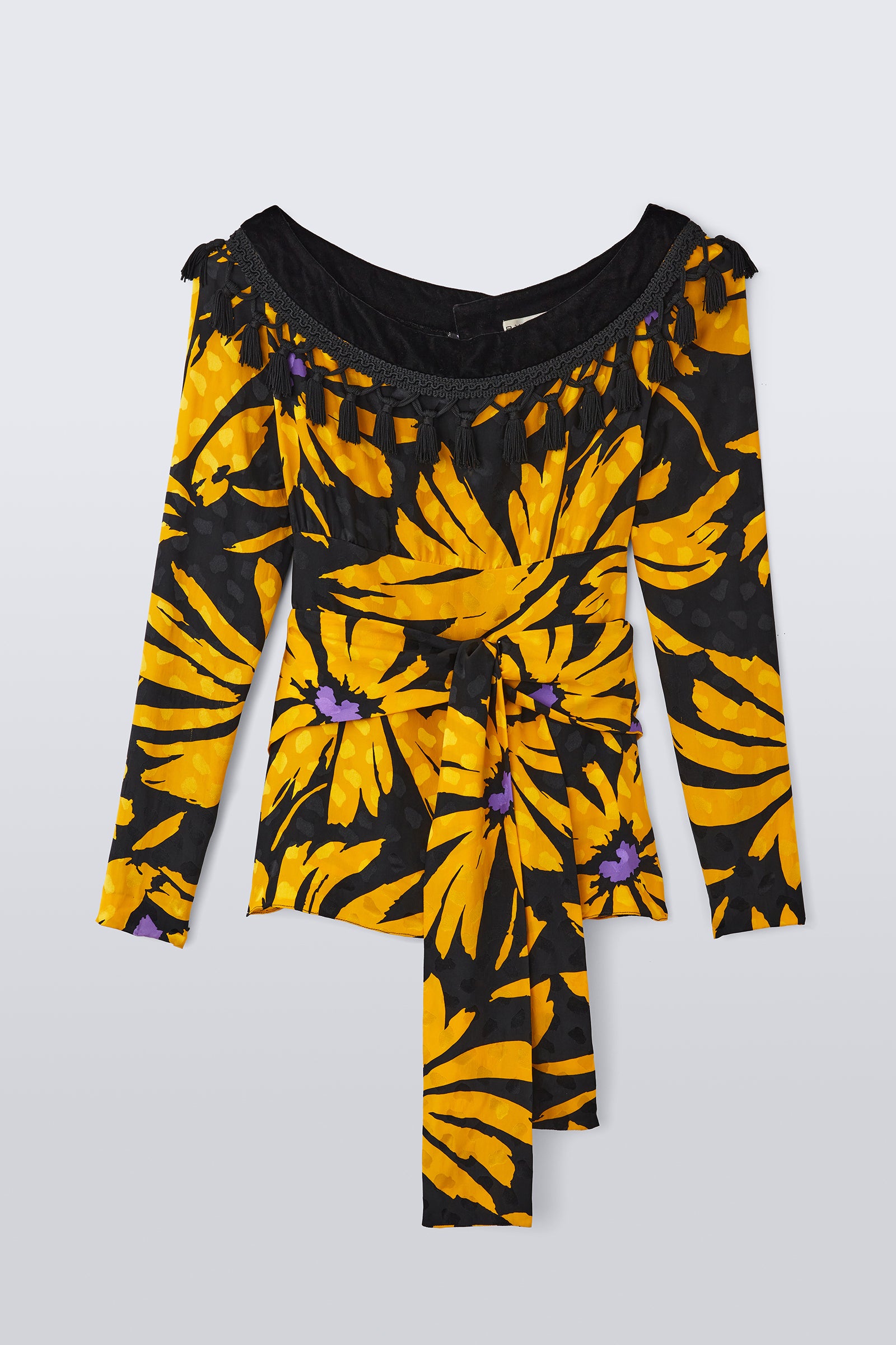 Balenciaga Graphic Silk Blouse