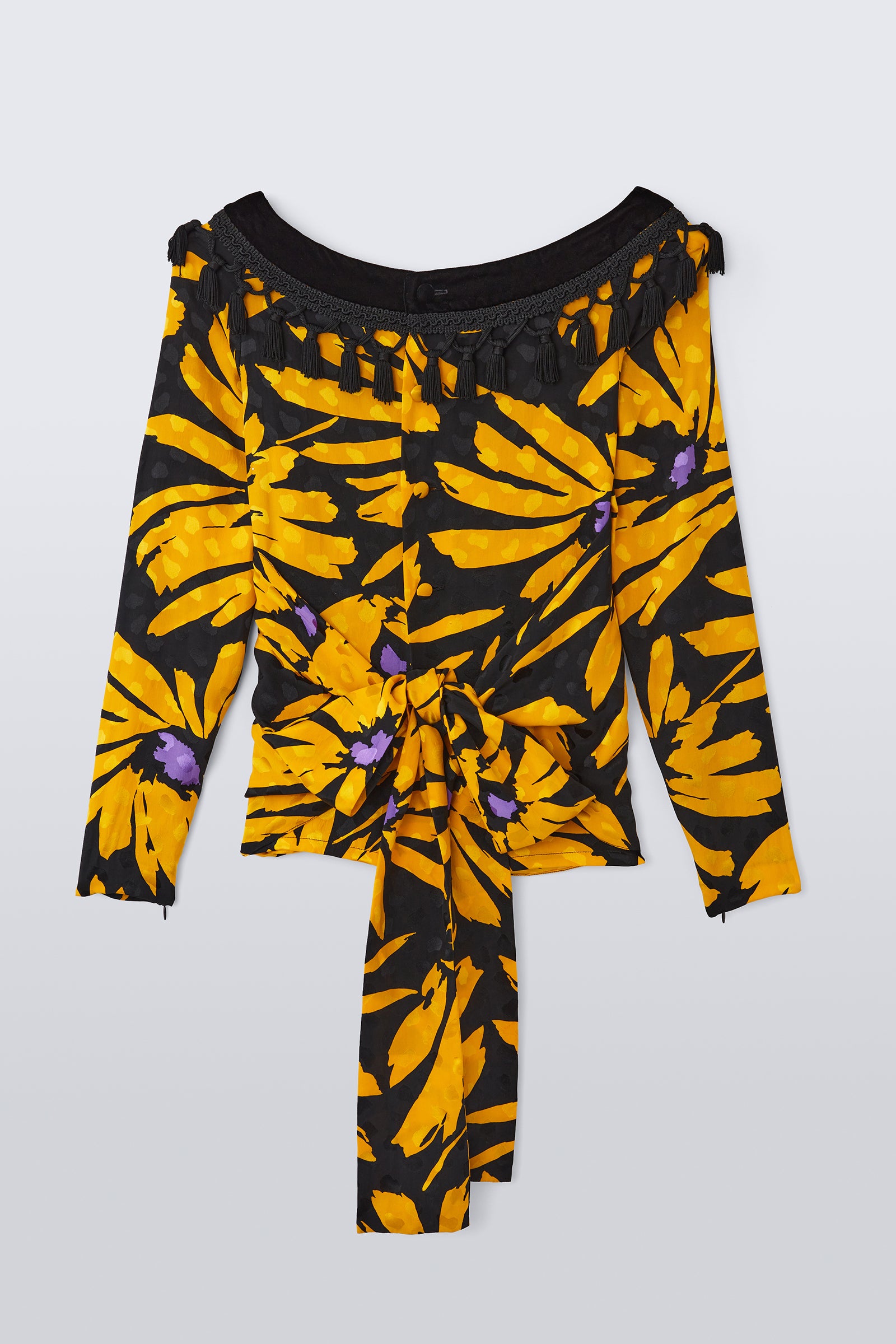 Balenciaga Graphic Silk Blouse