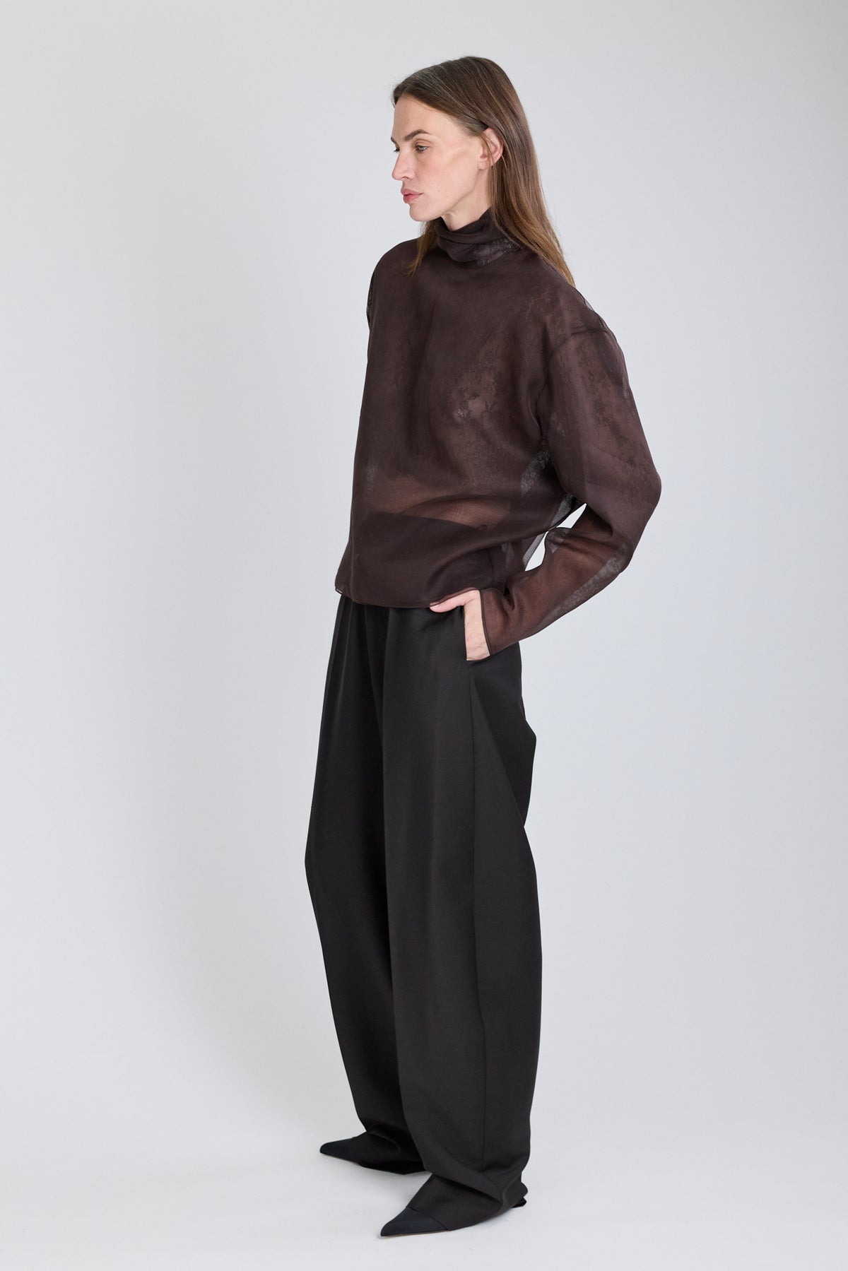Organza & Lace Top