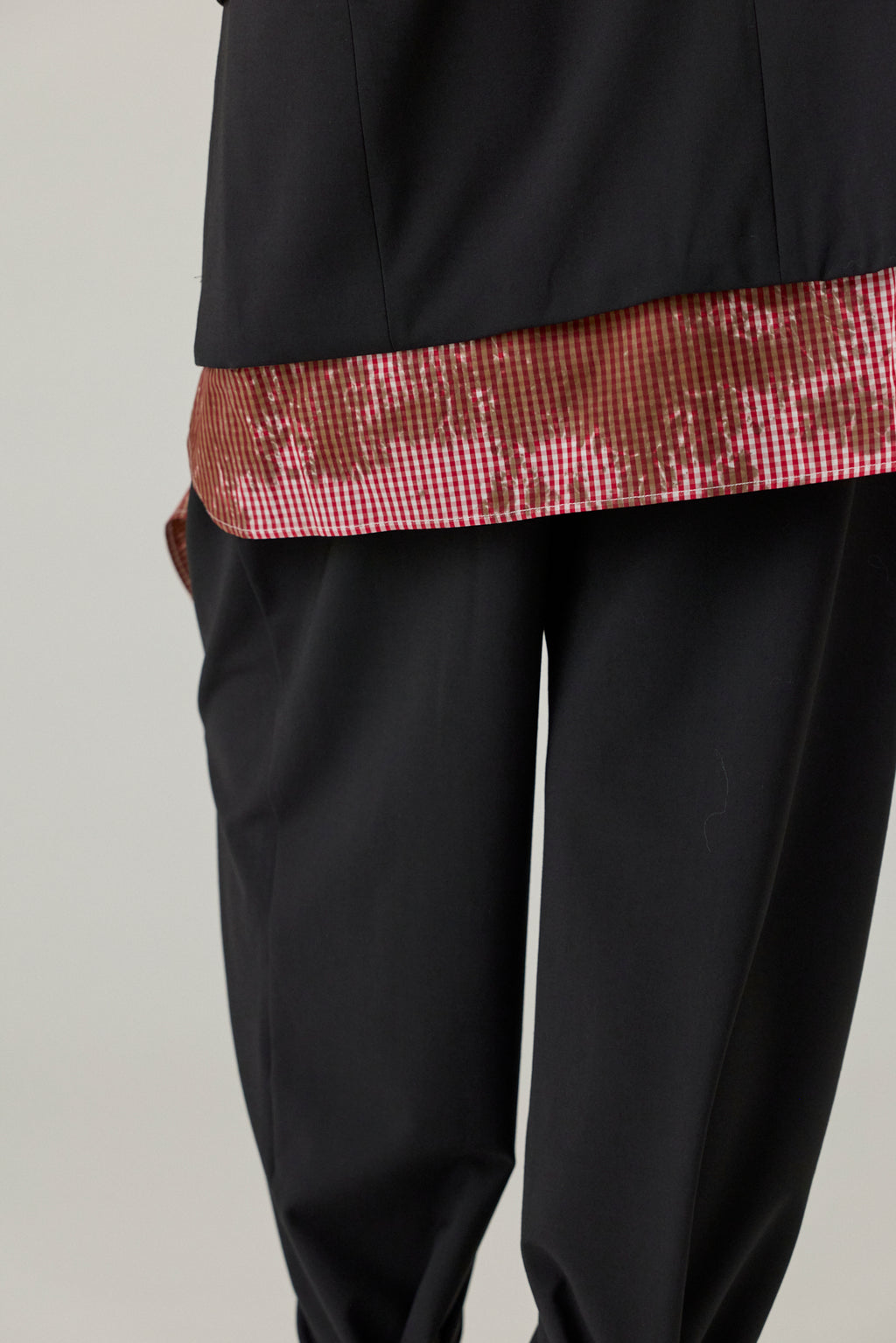 Strapped Baggy Suit Pants