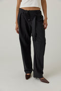 Strapped Baggy Suit Pants