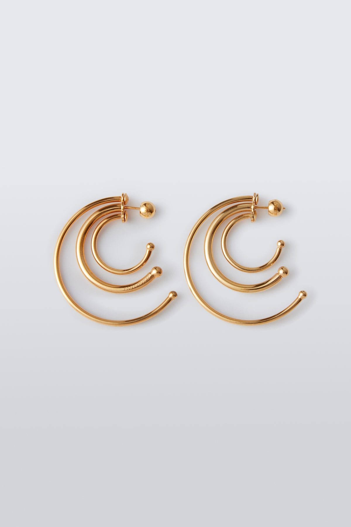 Pierced Solar Hoops - Gold