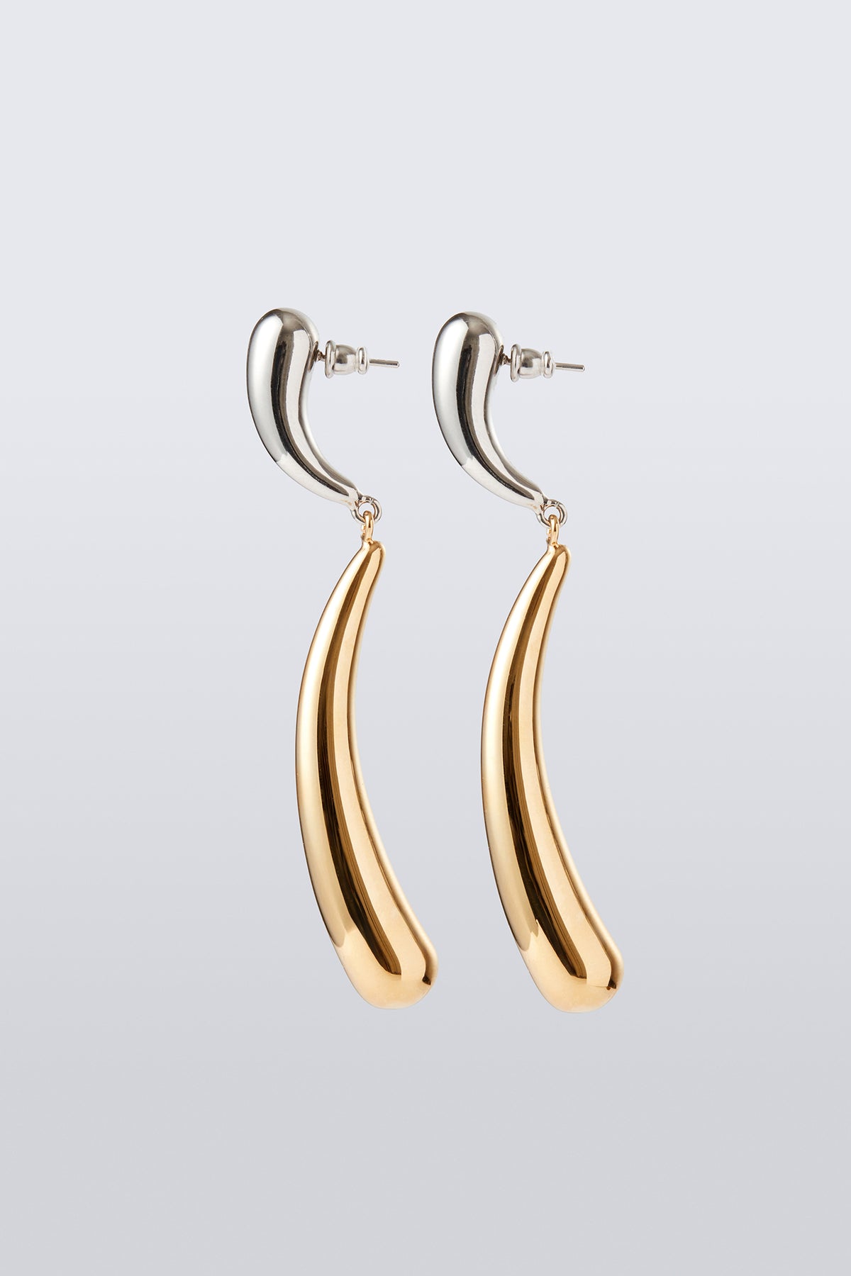 Blow Up Forma Earrings - Silver/Gold