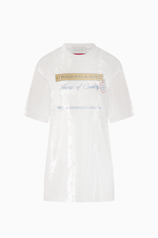 Printed Sequin Tee