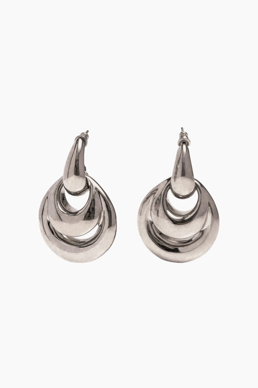 Blow Up Drop Earrings - Silver