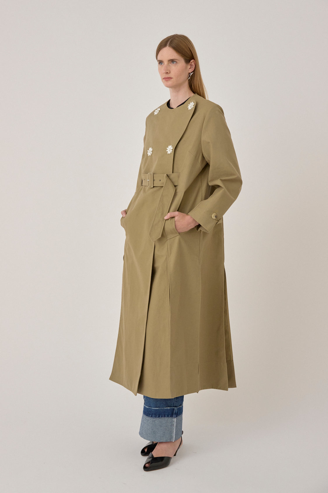 Belted Long Trench Coat