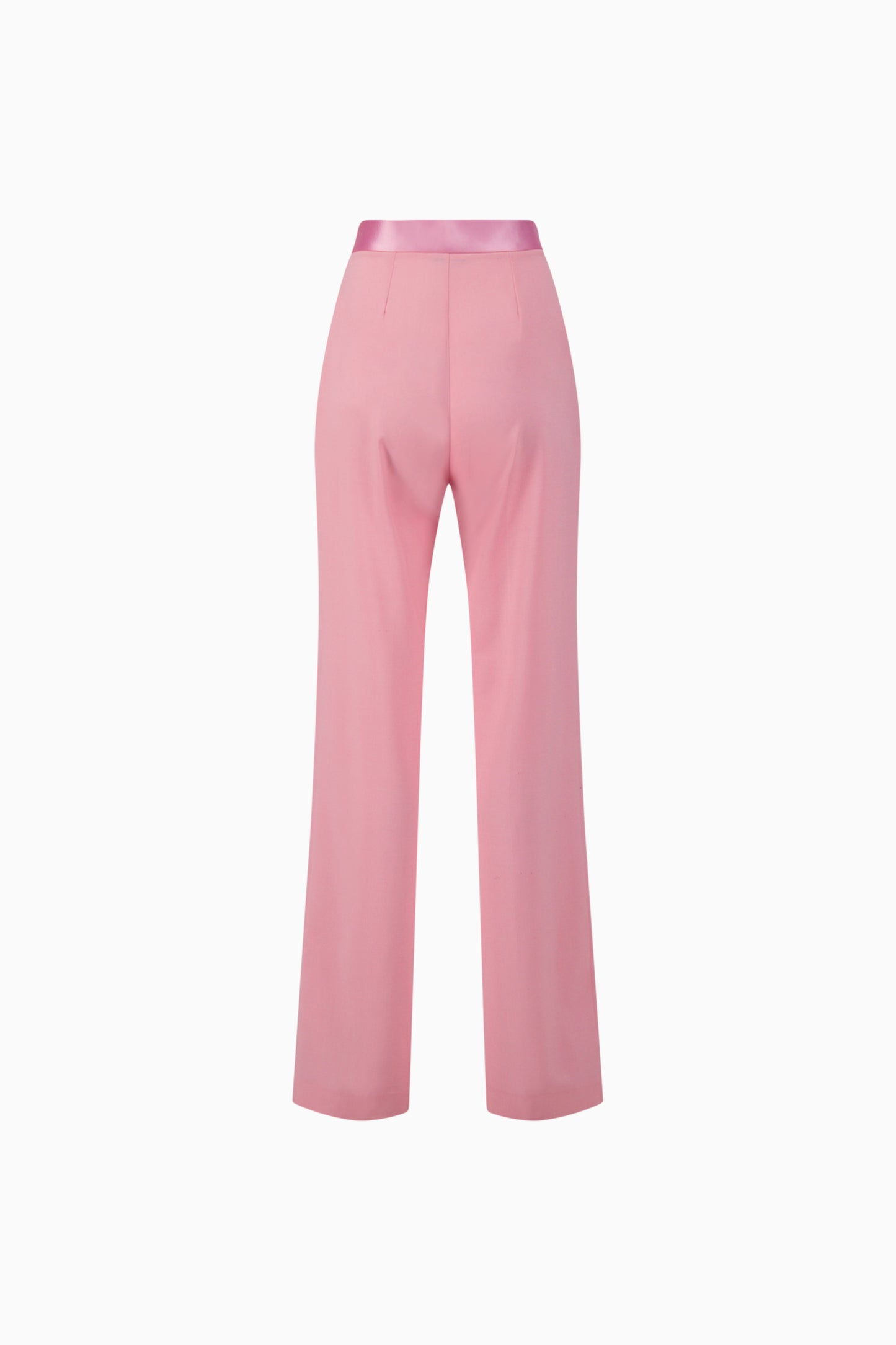 Trouser with Satin Waistband - Pink