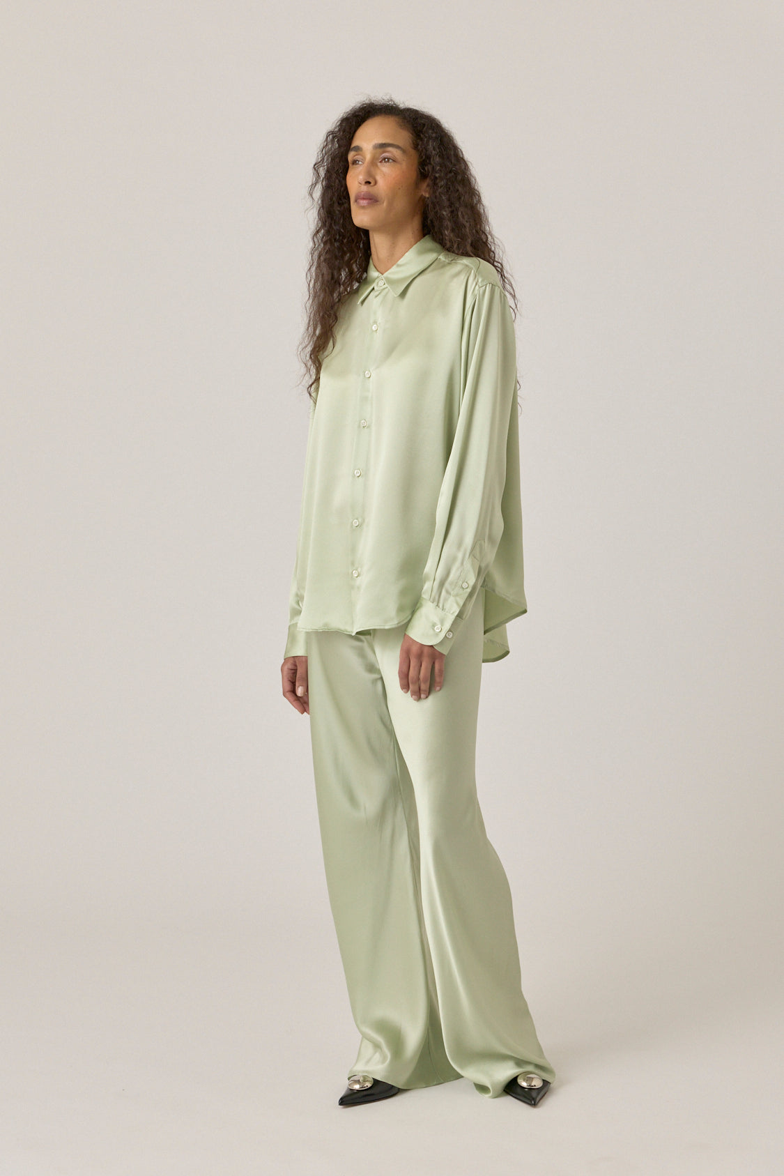 Silk Shirt - Mint