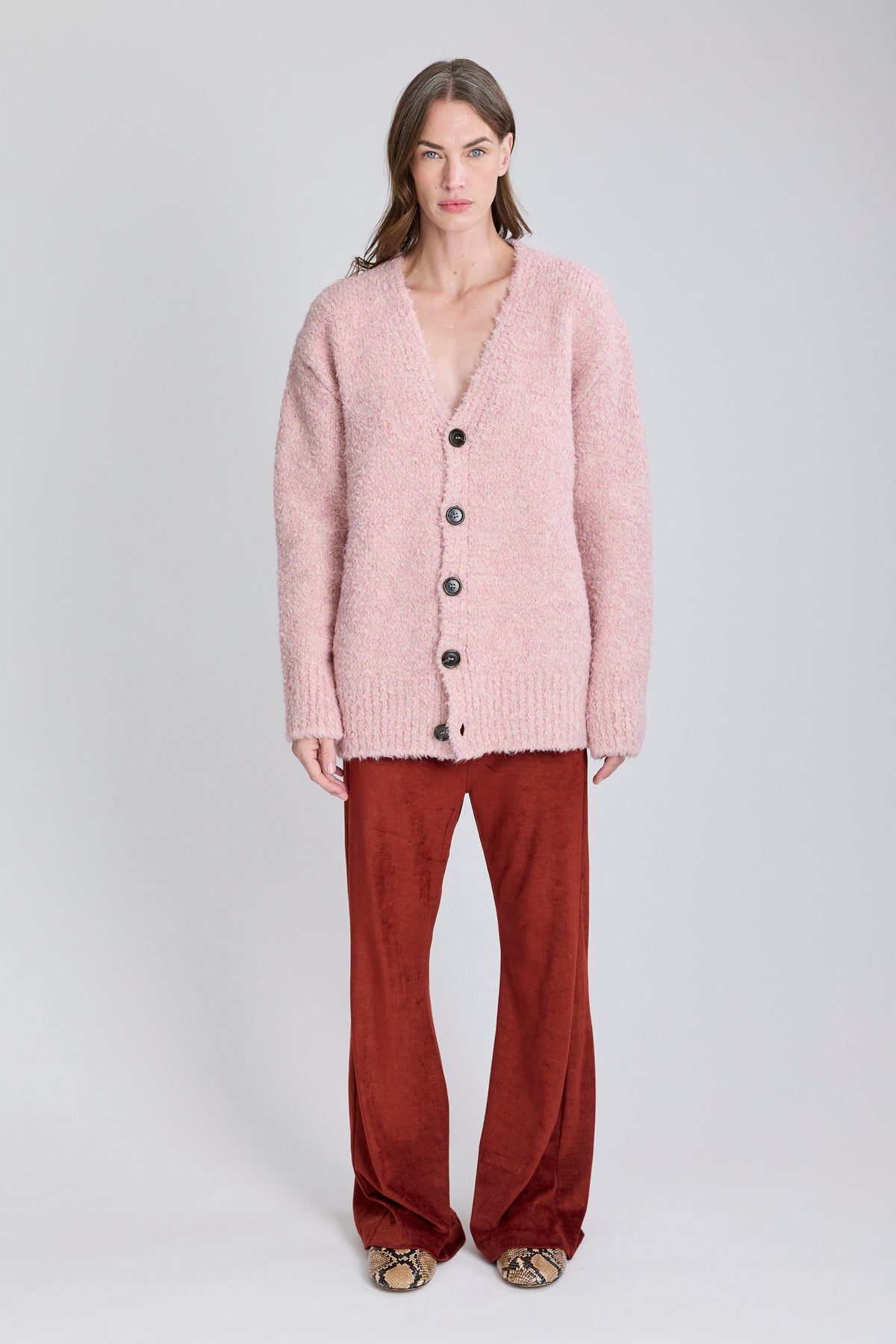 Oversized Cardigan - Powder Pink