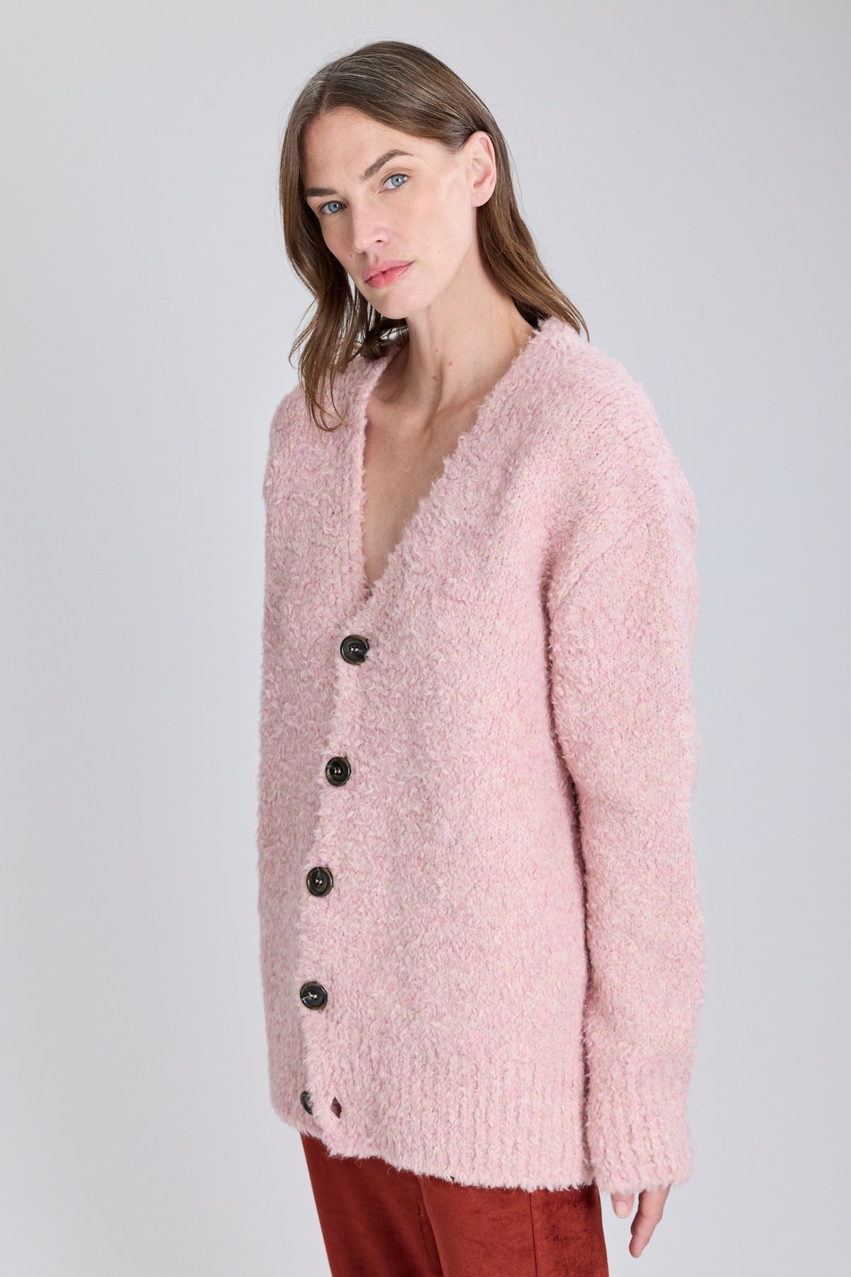 Oversized Cardigan - Powder Pink