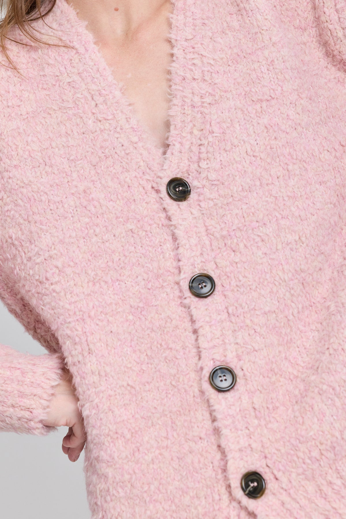 Oversized Cardigan - Powder Pink