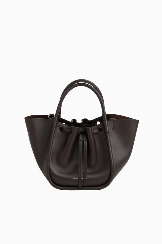 Small Ruched Tote - Espresso