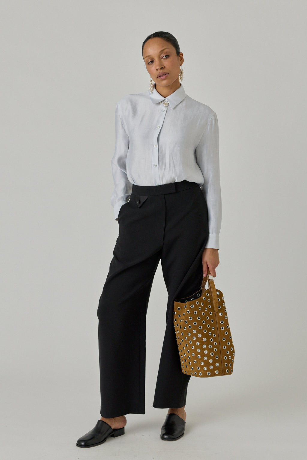 Brant Bucket Bag Eyelet Covered Suede