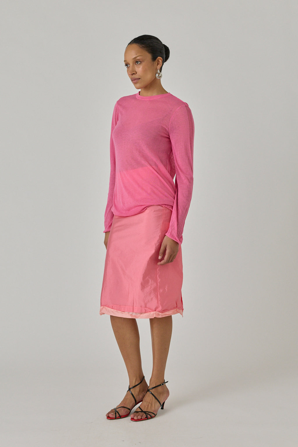 Crease Long Knit Top