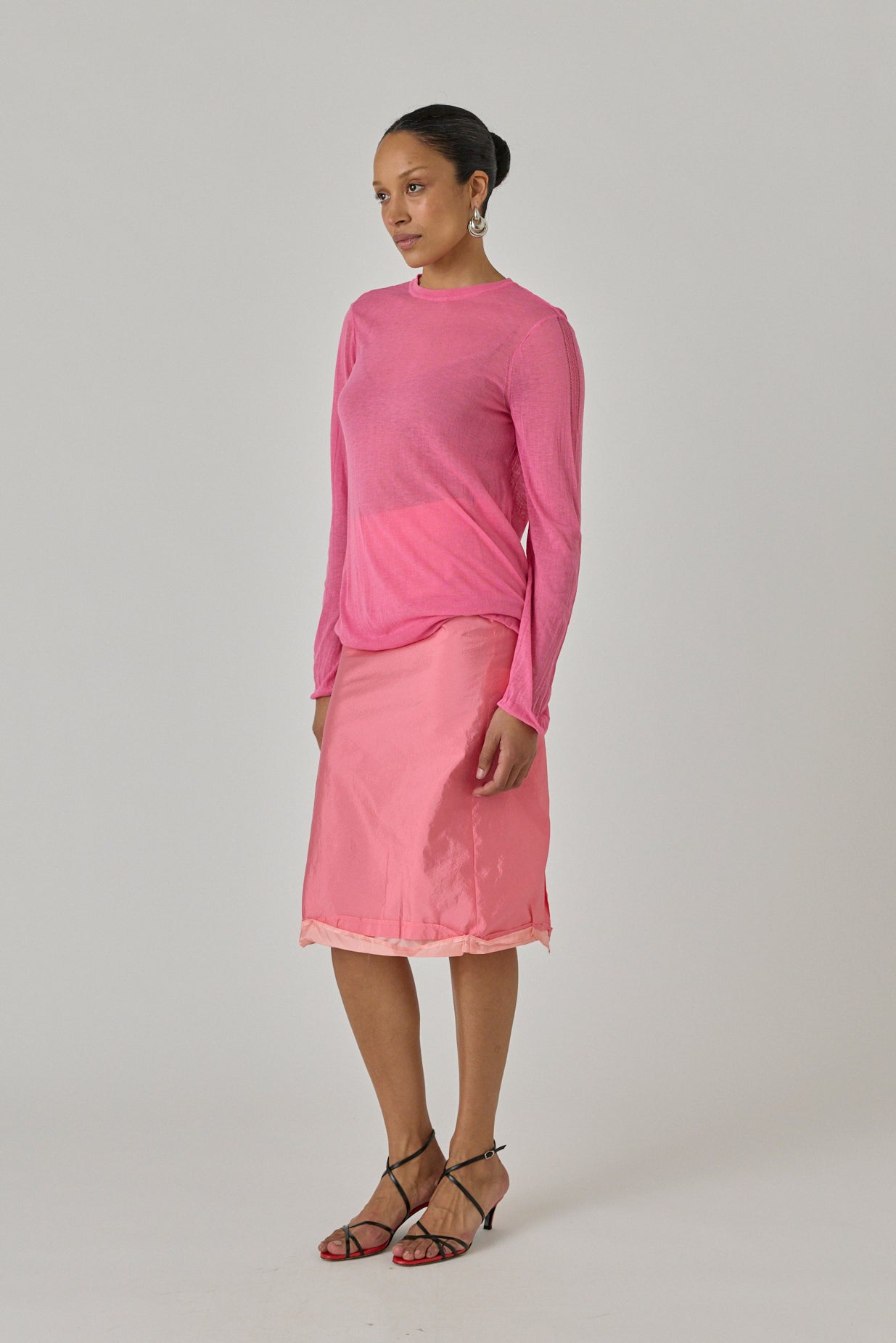 Crease Long Knit Top